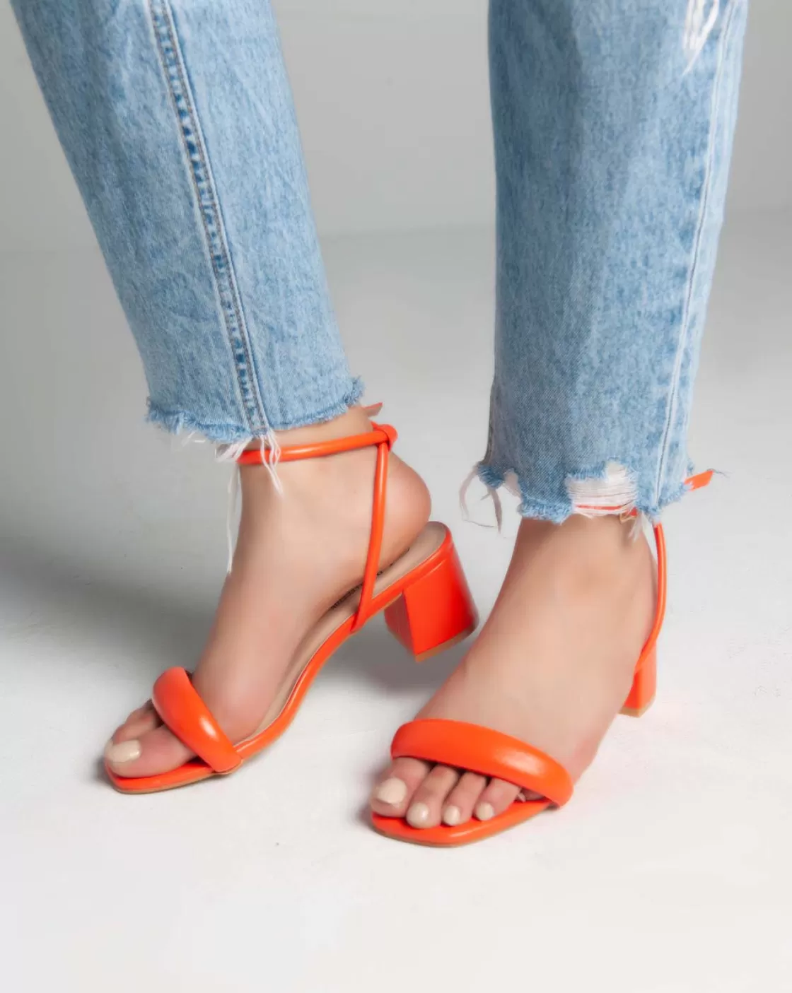 Sandals*BREE Ankle Strap - Sandals - Orange