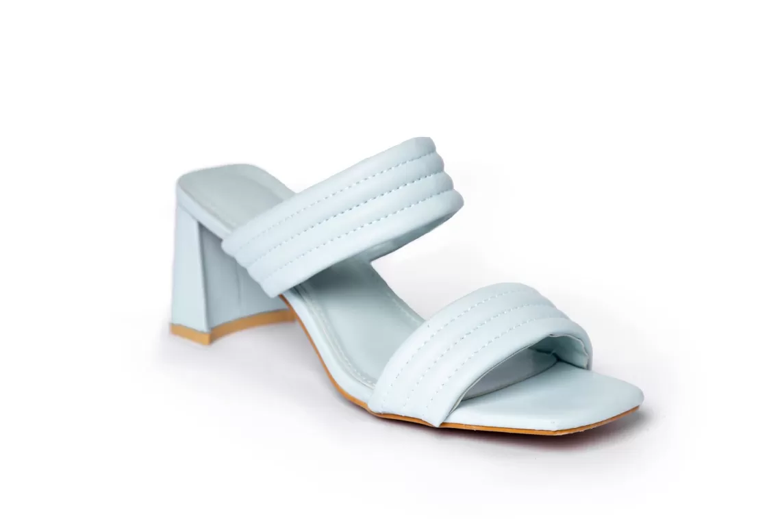 Sandals*BREE BAMBI Strap Chunky Heels - Sandal Heels - Blue