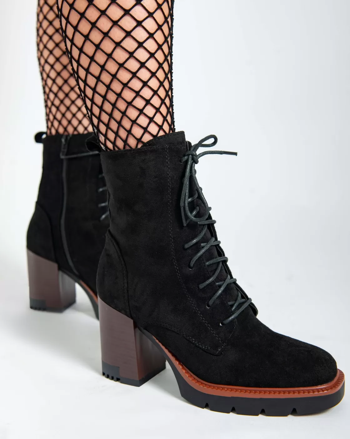 Boots*BREE Block Heel Booties - Black