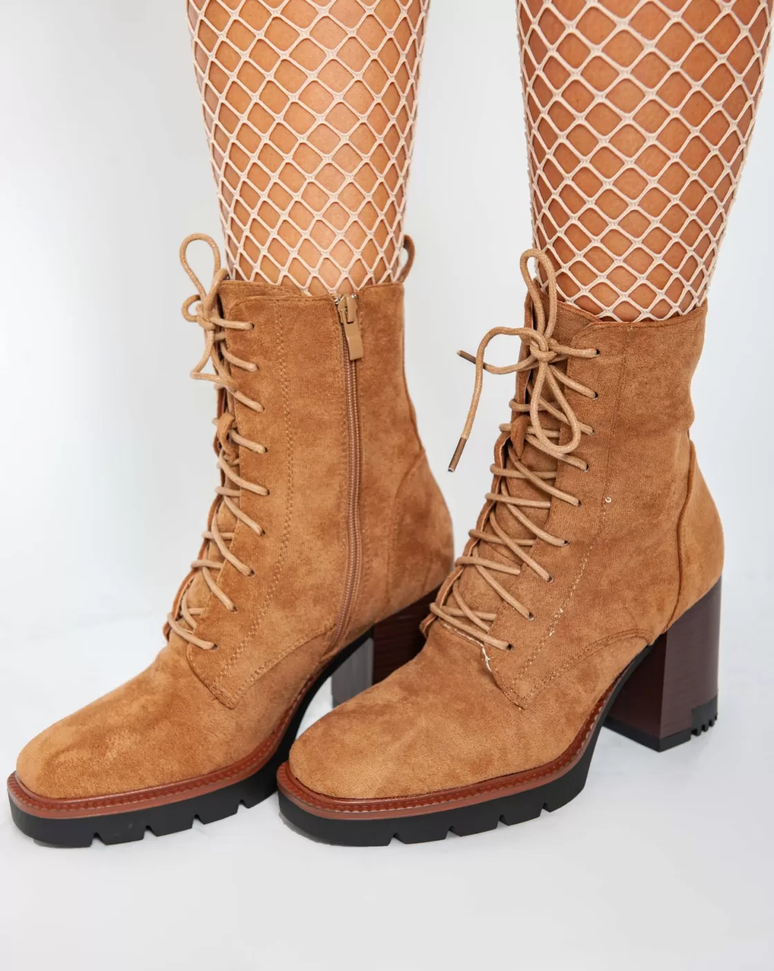 Boots*BREE Block Heel Booties - Camel