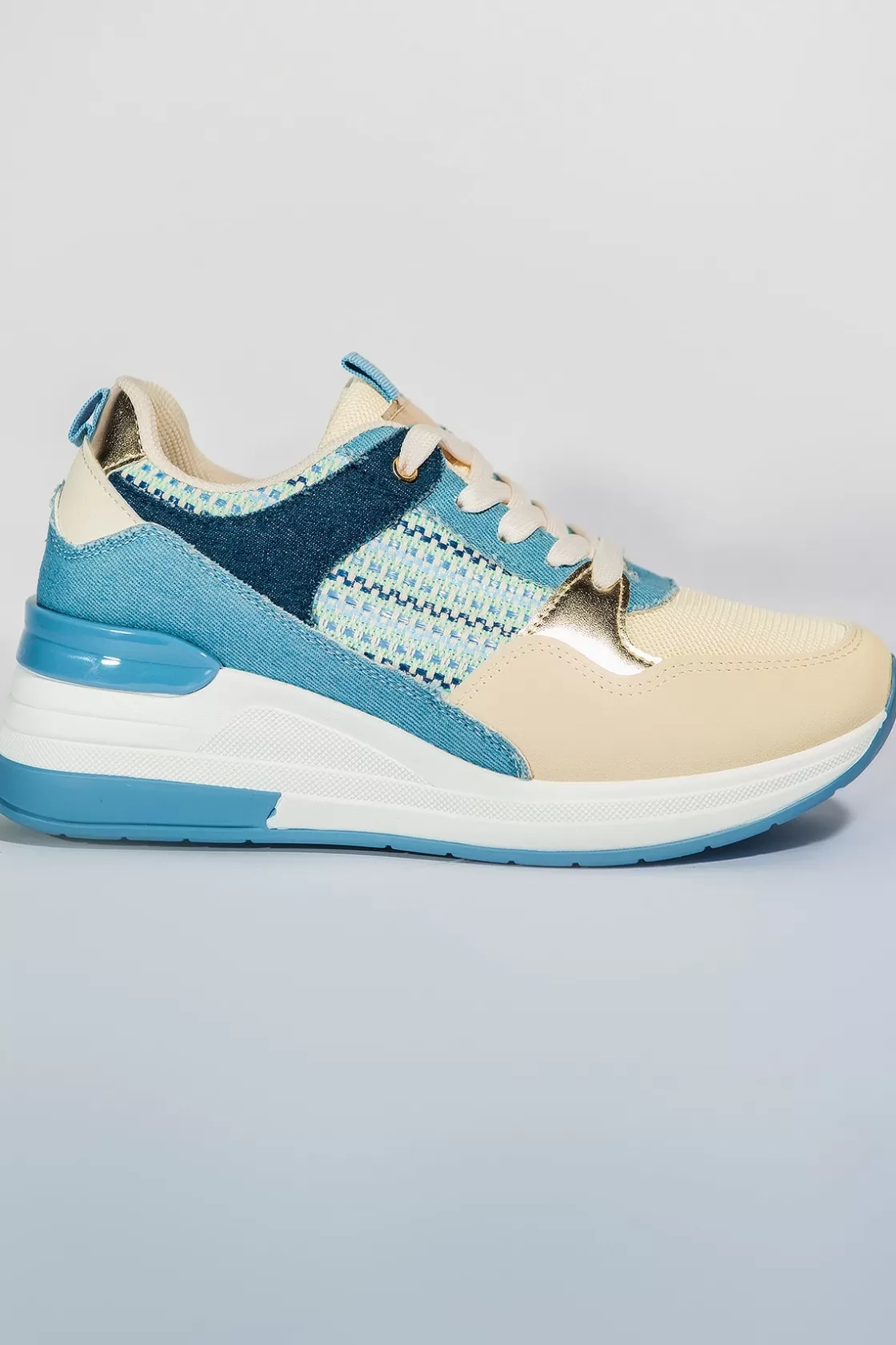 Sneakers*BREE Bohoo Pattern Sneakers - Blue