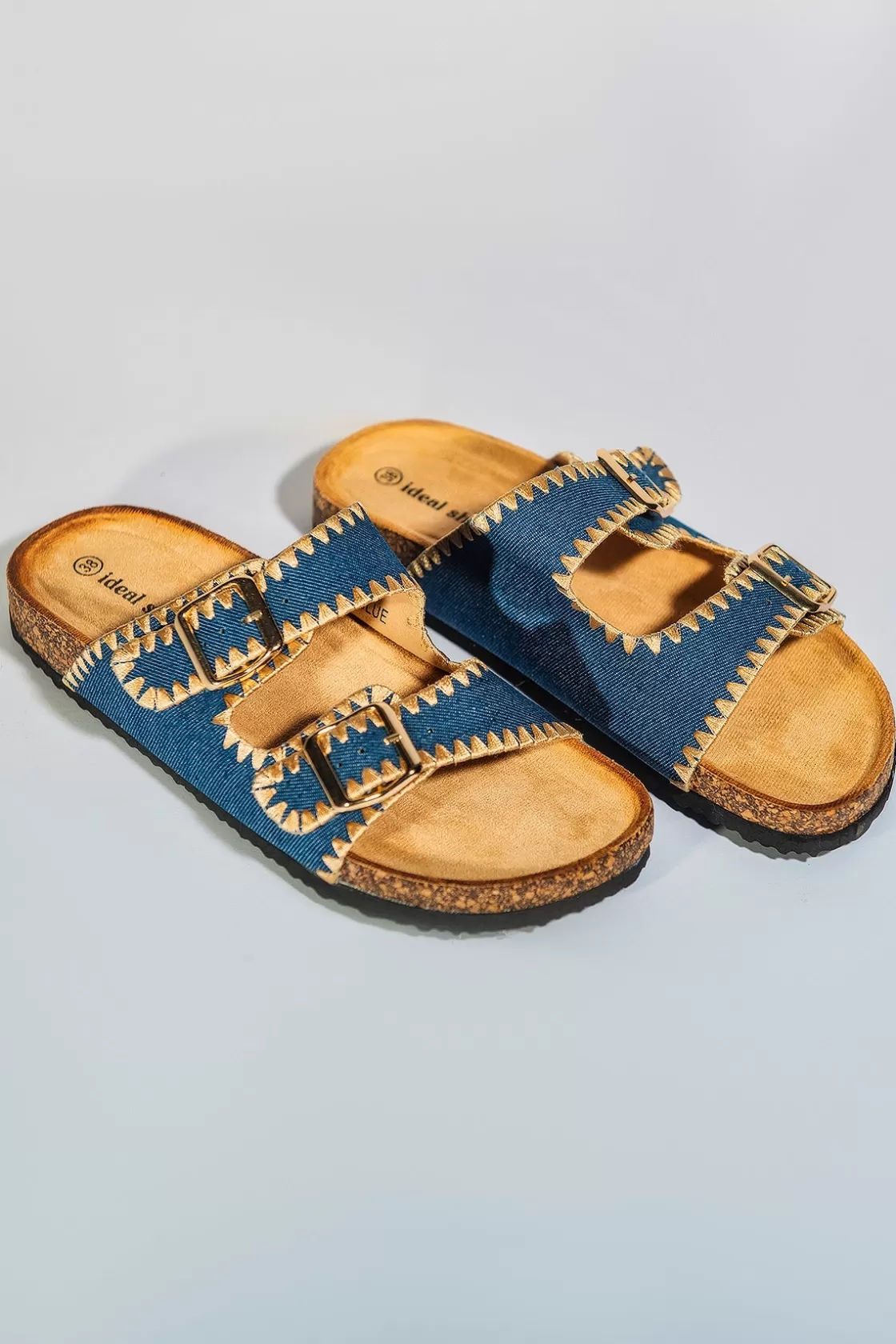 Slippers*BREE zy Old School Slipper - Dark Blue