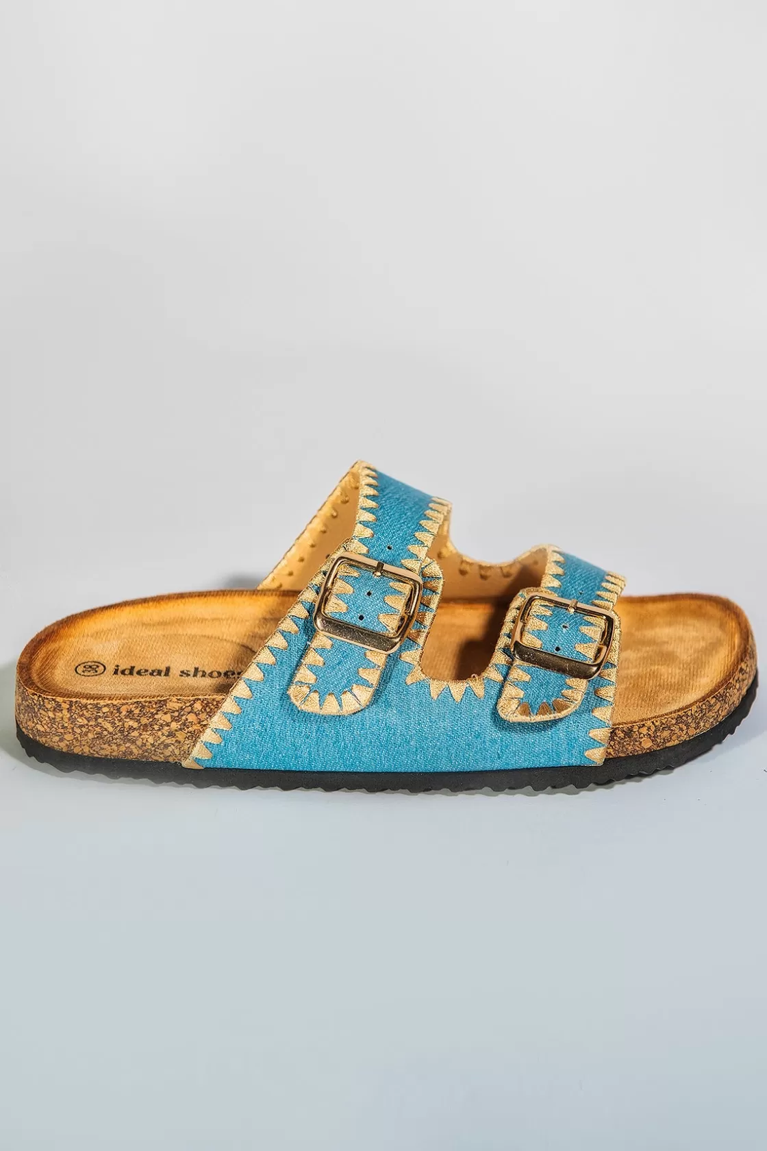 Slippers*BREE zy Old School Slipper - Light Blue