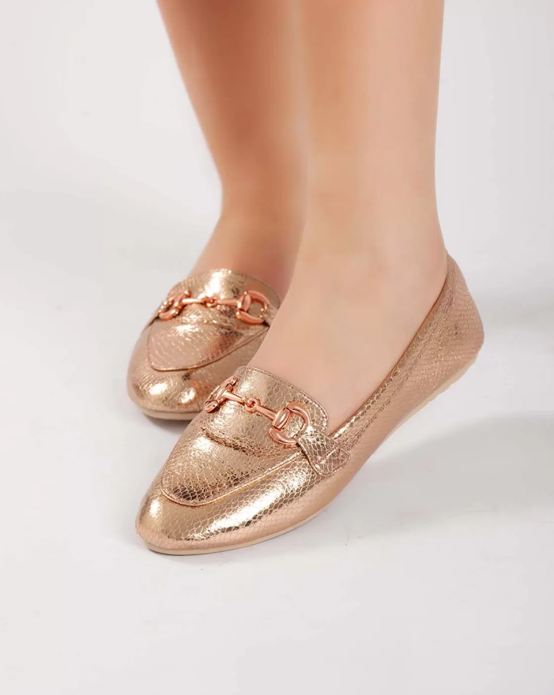 Ballet Flats*BREE Chain Metallic Ballerina - Champagne