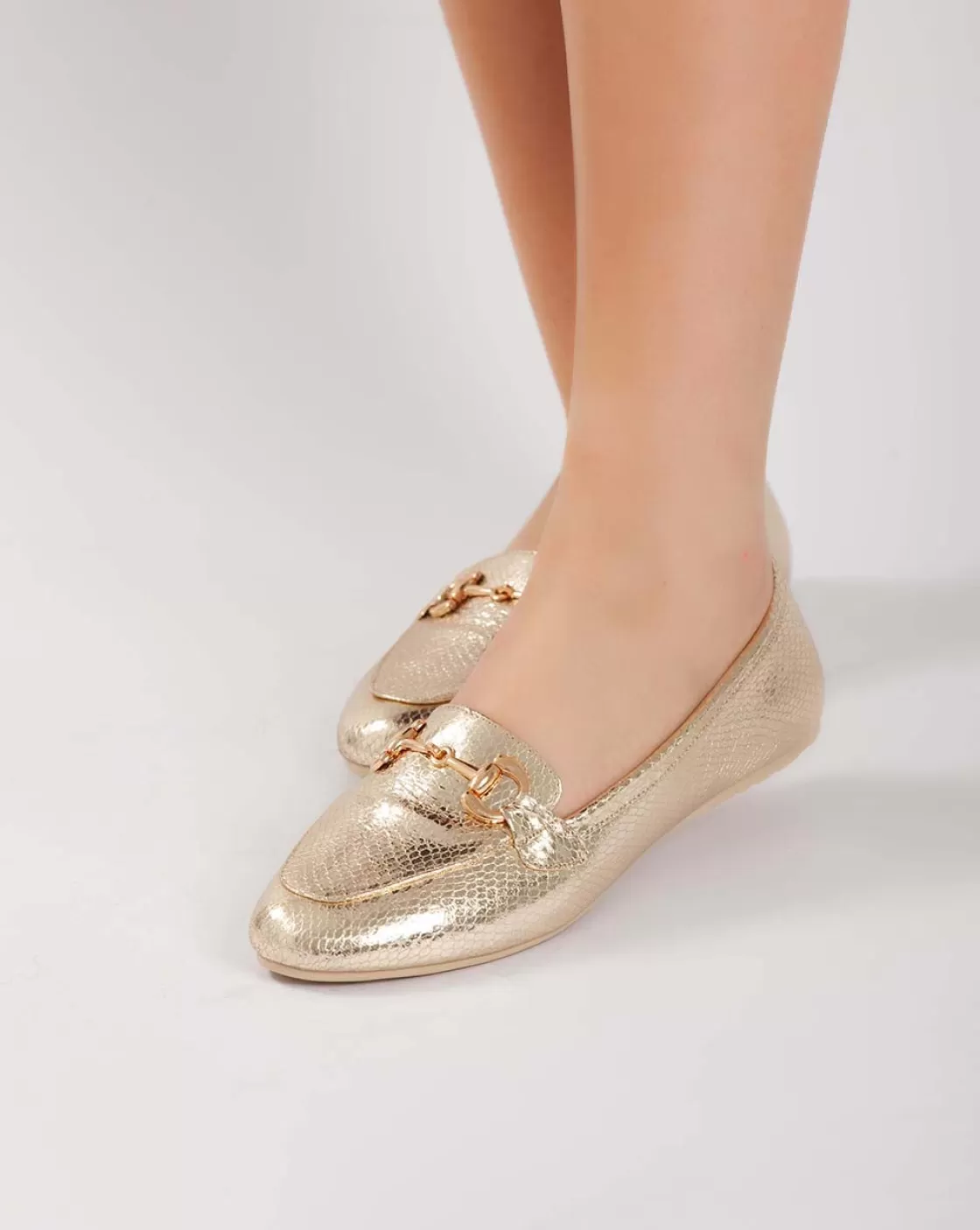 Ballet Flats*BREE Chain Metallic Ballerina - Gold