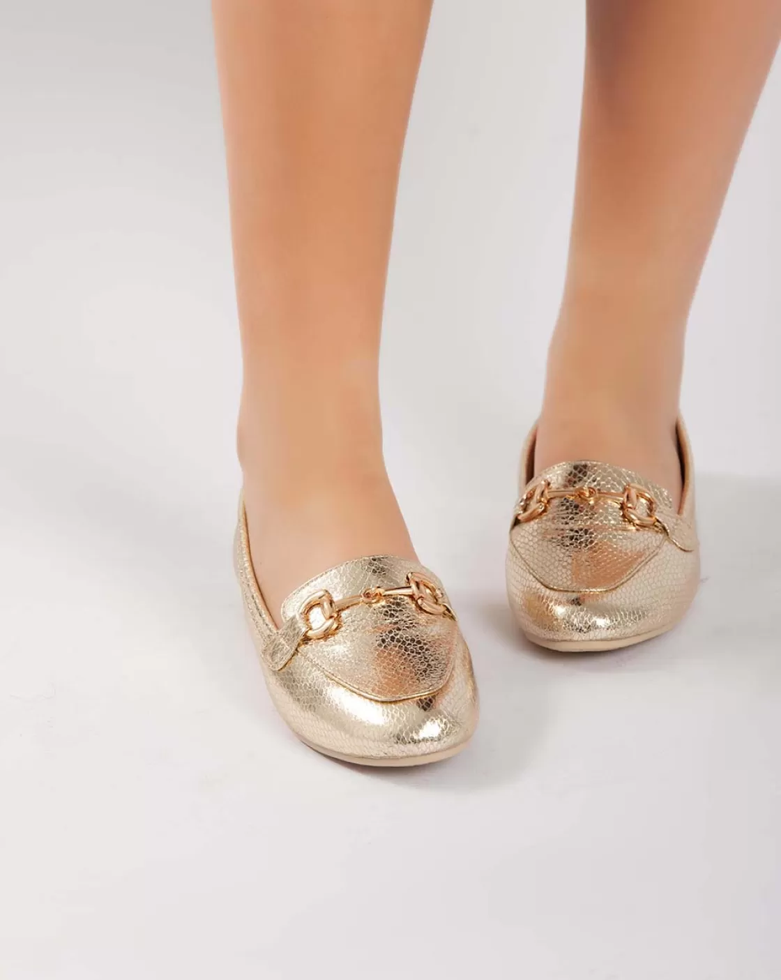 Ballet Flats*BREE Chain Metallic Ballerina - Gold