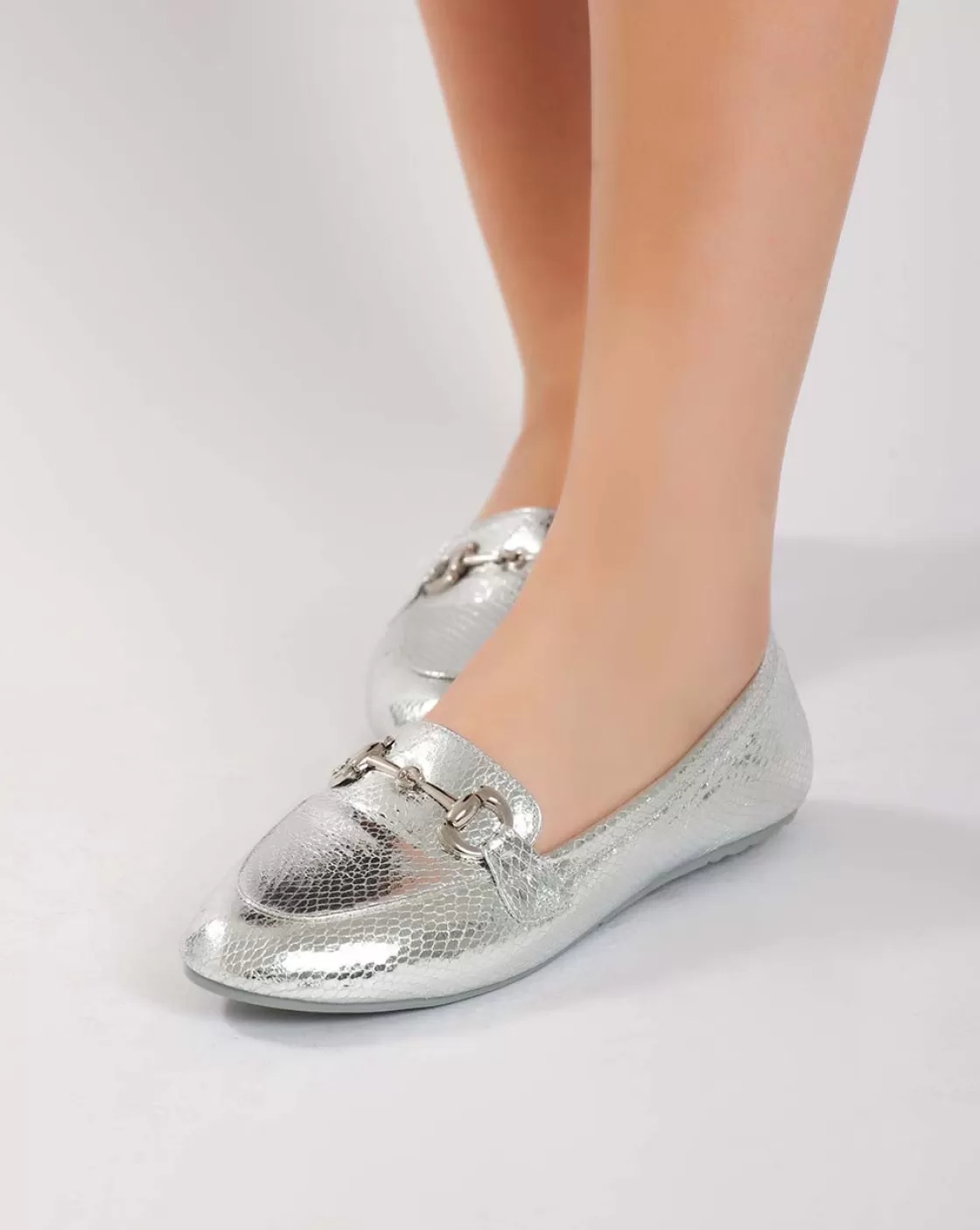 Ballet Flats*BREE Chain Metallic Ballerina - Silver