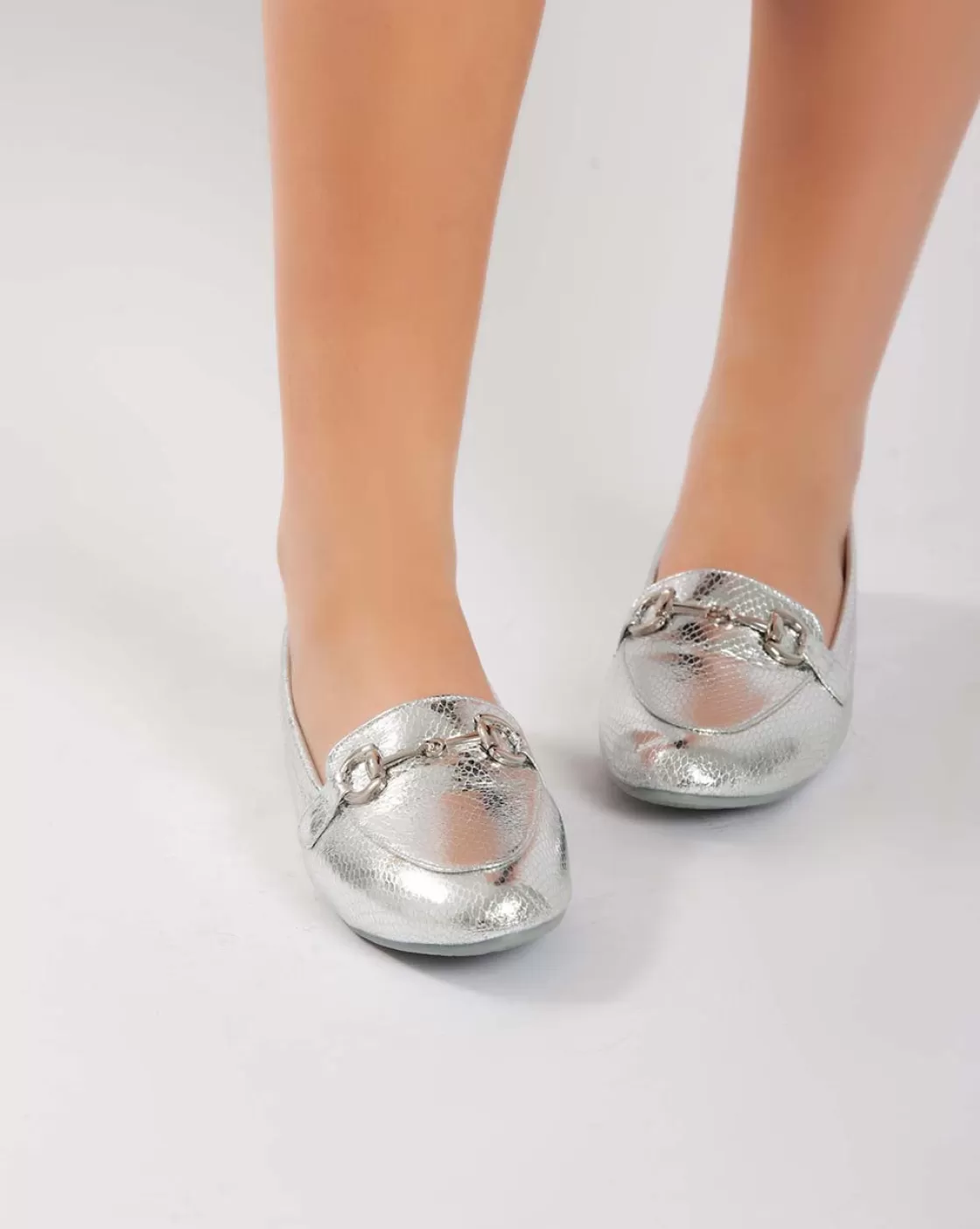 Ballet Flats*BREE Chain Metallic Ballerina - Silver