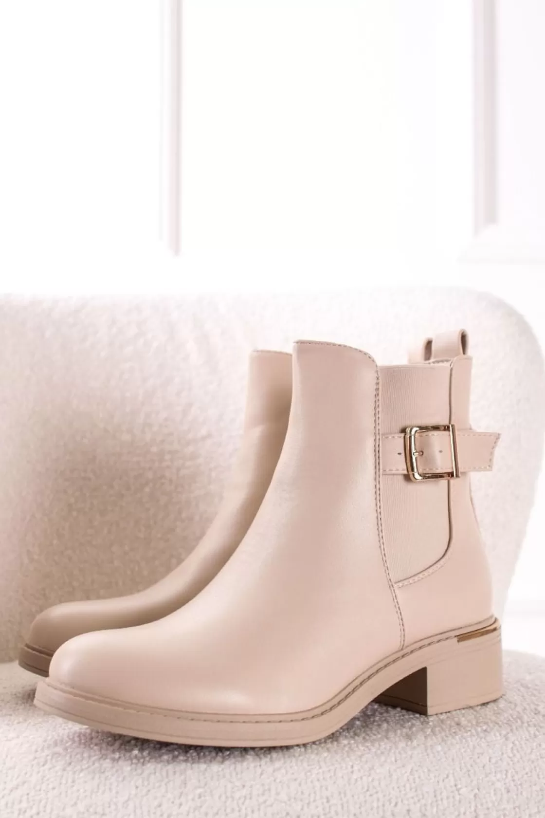 Boots*BREE Chelsea Ankle Boots - Beige