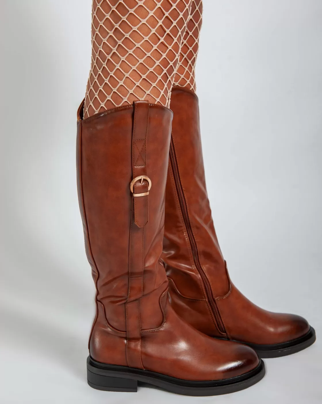 Boots*BREE Chunky Knee High Boots - Camel