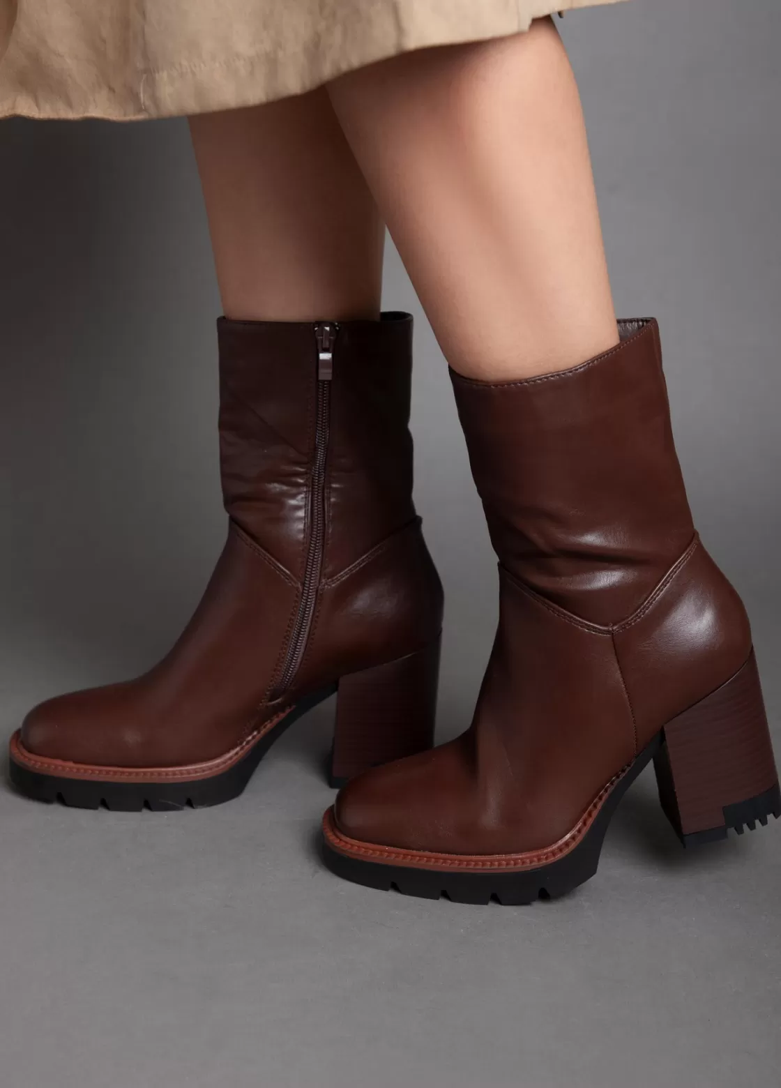 Boots*BREE Classic Half Boot - Brown