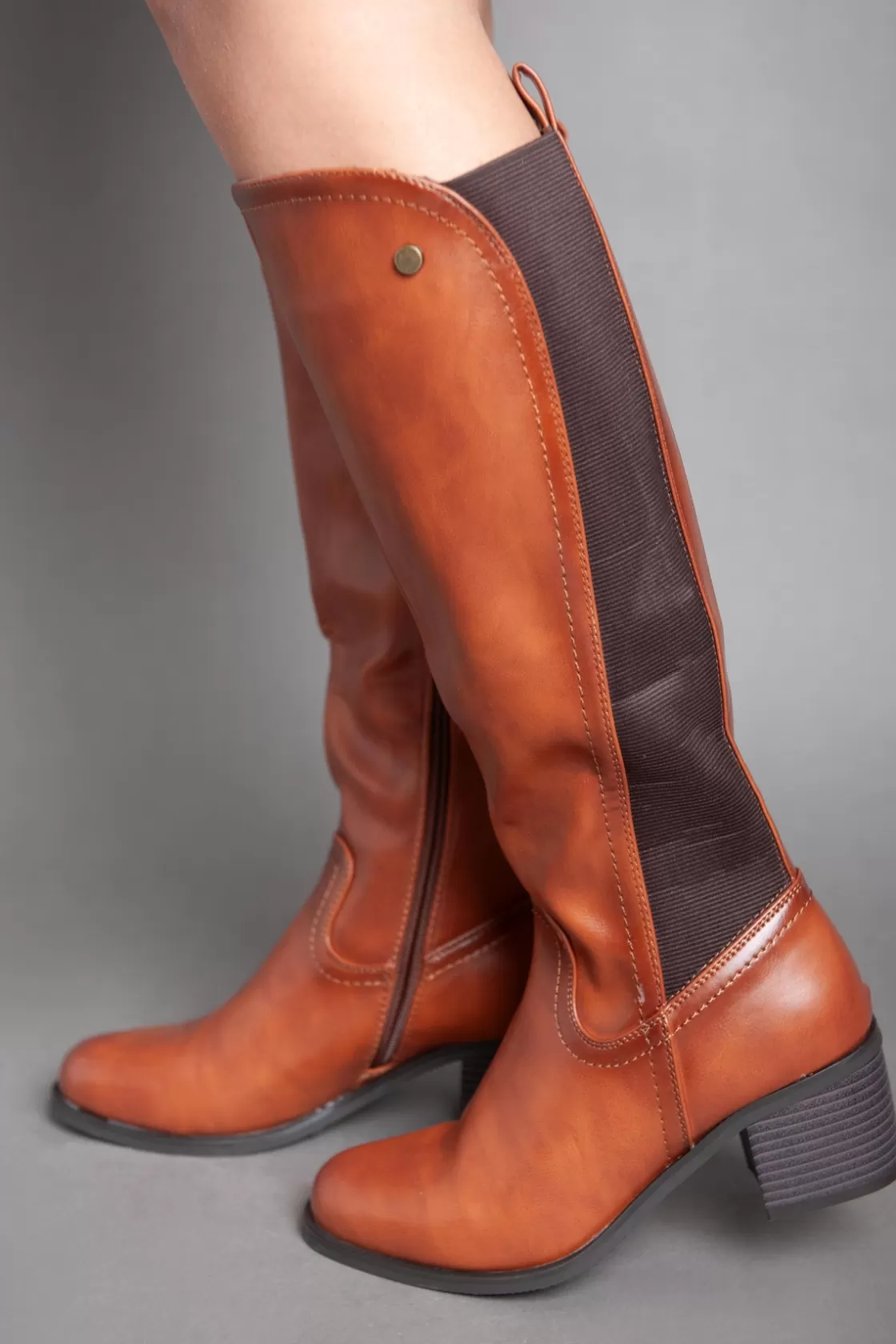 Boots*BREE Cowboy Knee Boot - Camel