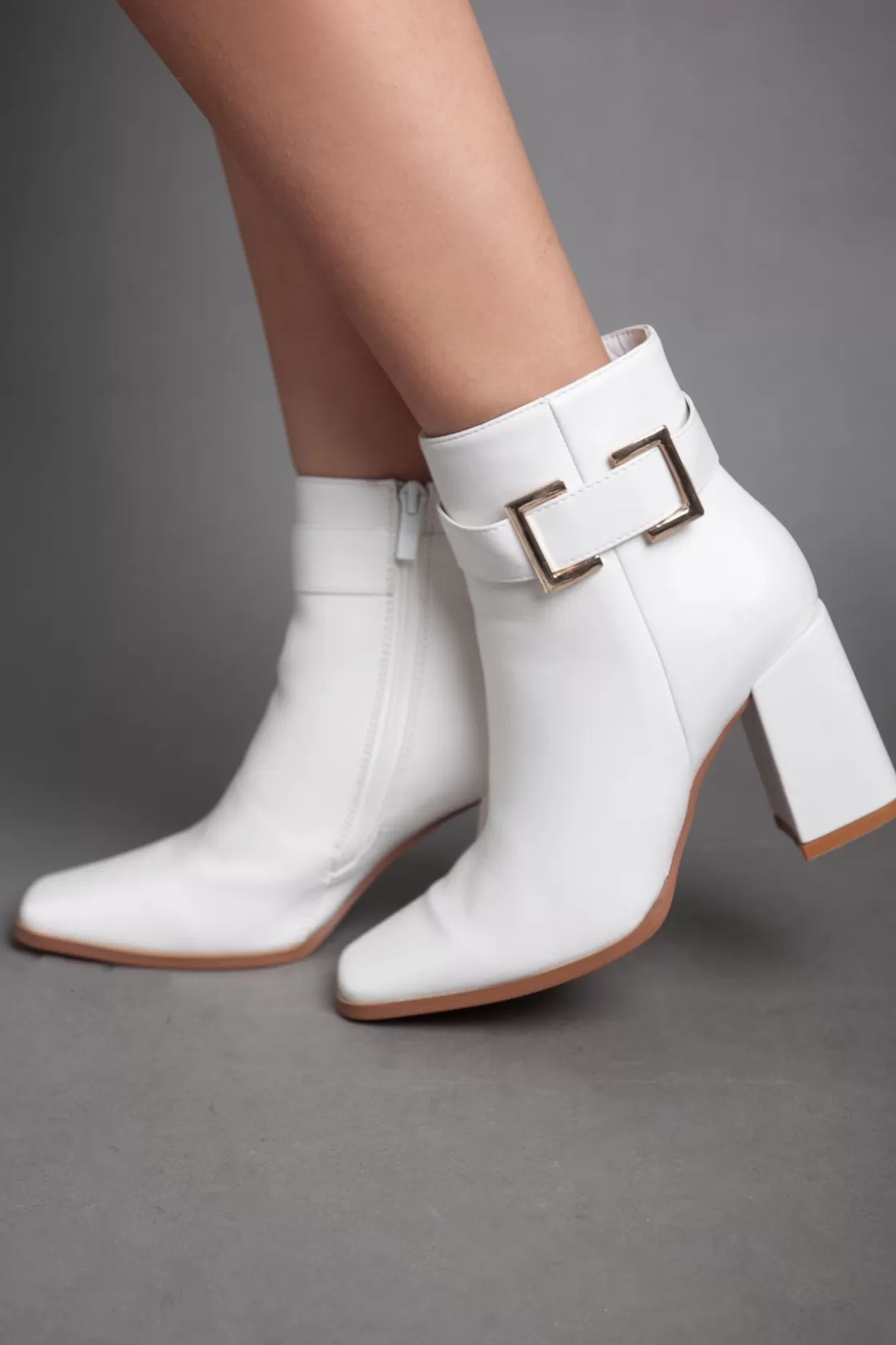 Boots*BREE Elegent Leather Booties - White