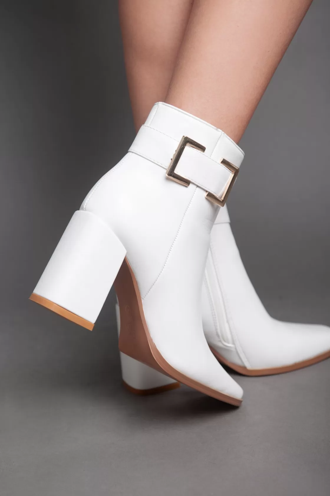 Boots*BREE Elegent Leather Booties - White