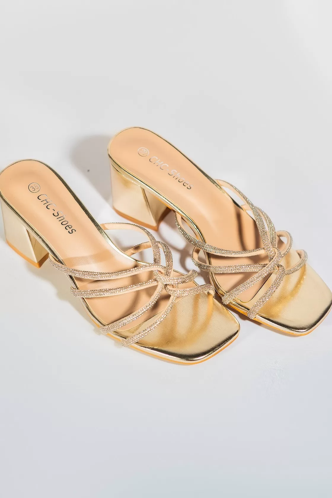 Sandals*BREE Entangled Heels - Gold