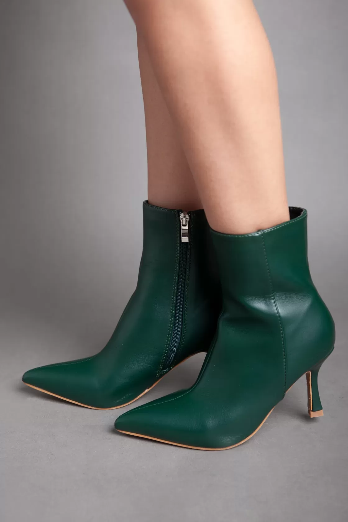 Boots*BREE High Heel Classy Half Boot - Green