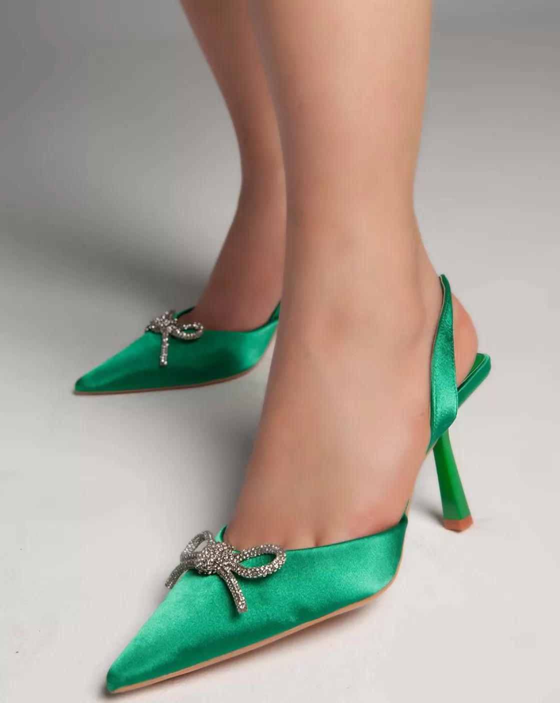 Heels*BREE High Heels Sling Back Pumps - Green