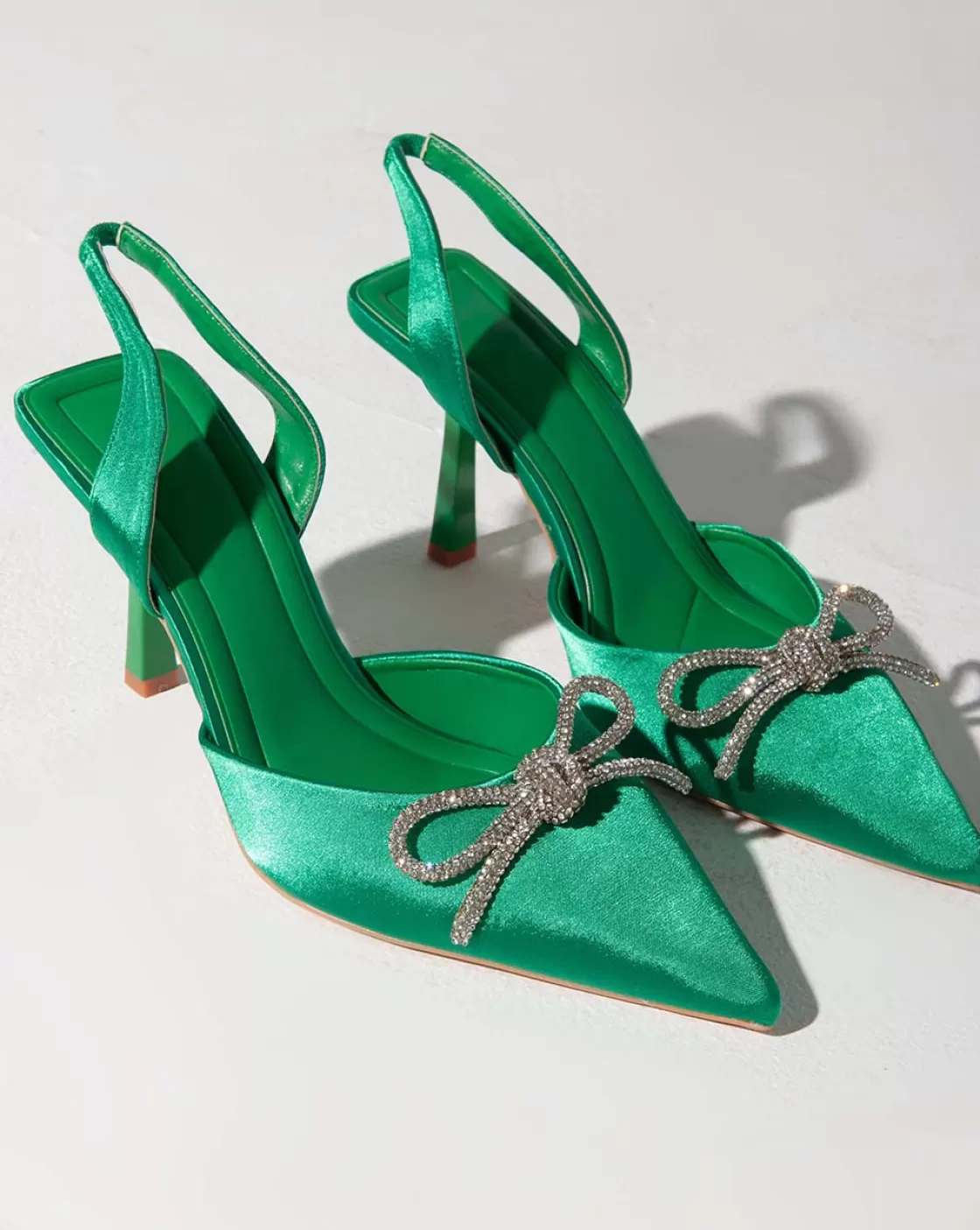 Heels*BREE High Heels Sling Back Pumps - Green