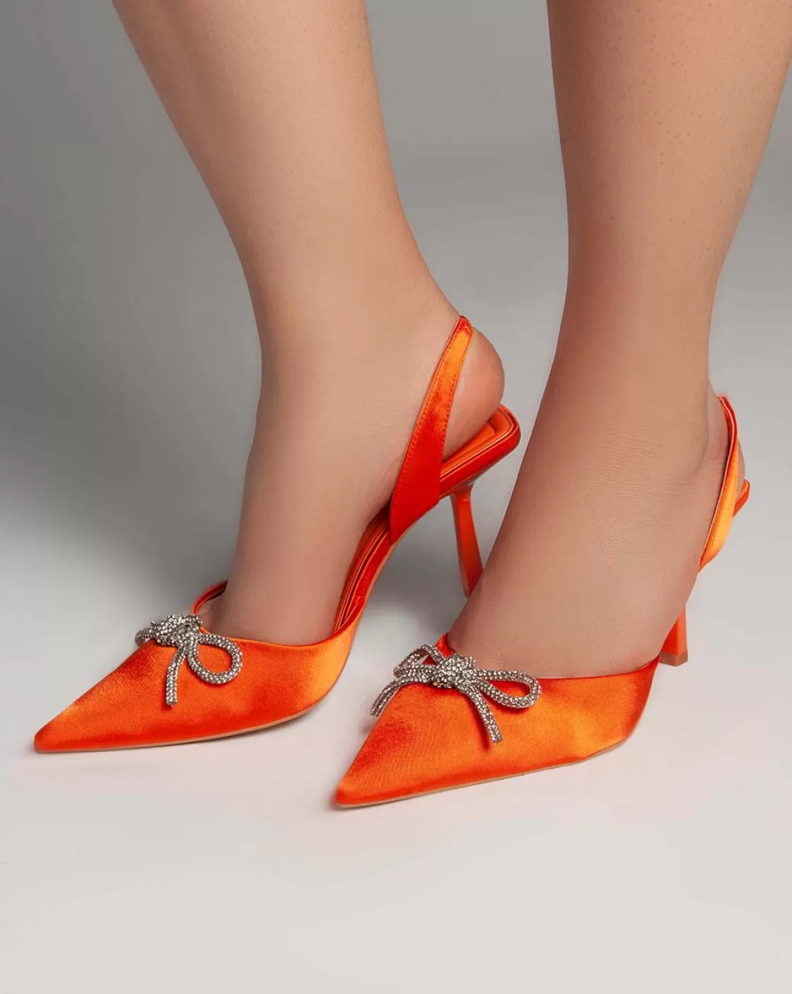 Heels*BREE High Heels Sling Back Pumps - Orange