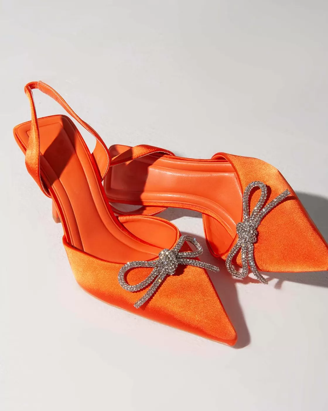 Heels*BREE High Heels Sling Back Pumps - Orange