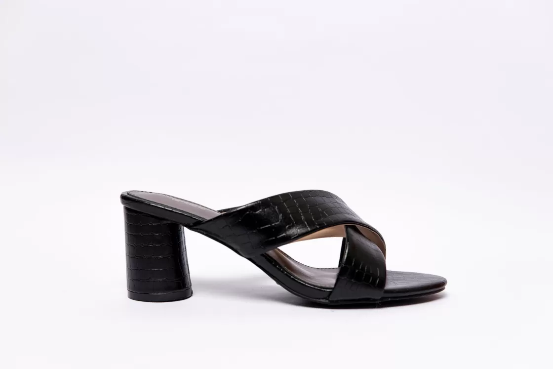 Sandals*BREE Holographic Cross Strap - Mules