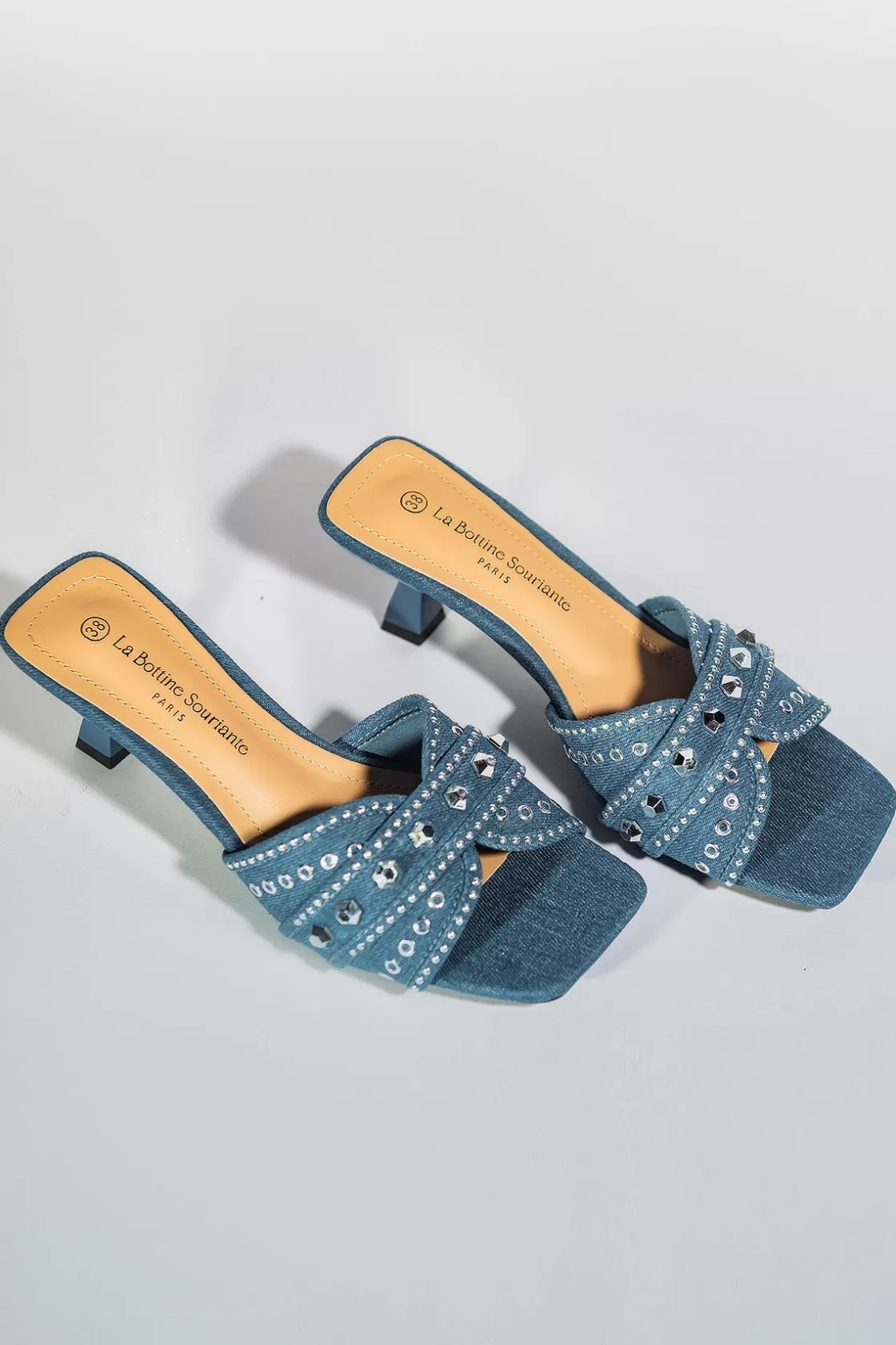 Sandals*BREE Jewels Heels - Dark Blue