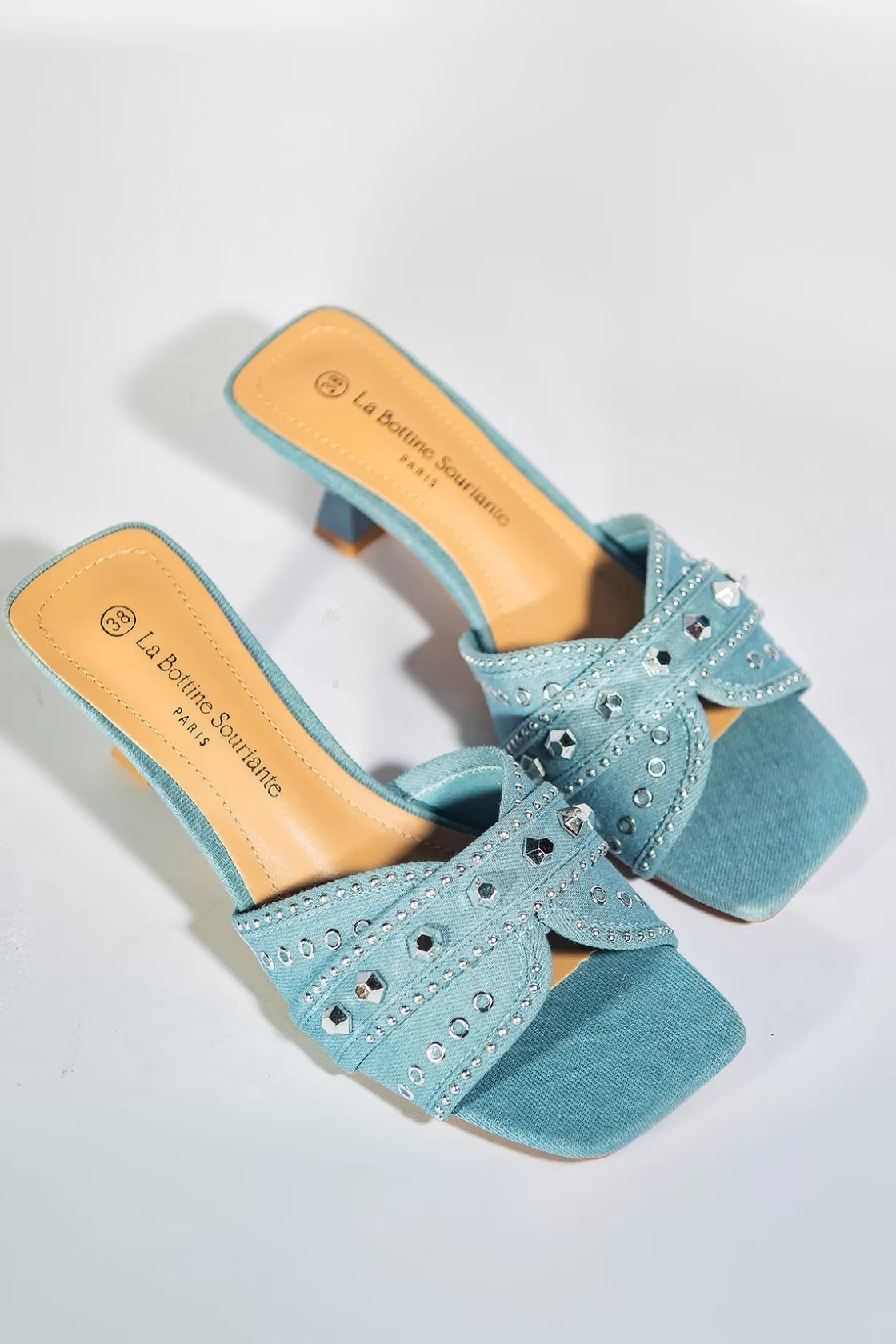 Sandals*BREE Jewels Heels - Light Blue