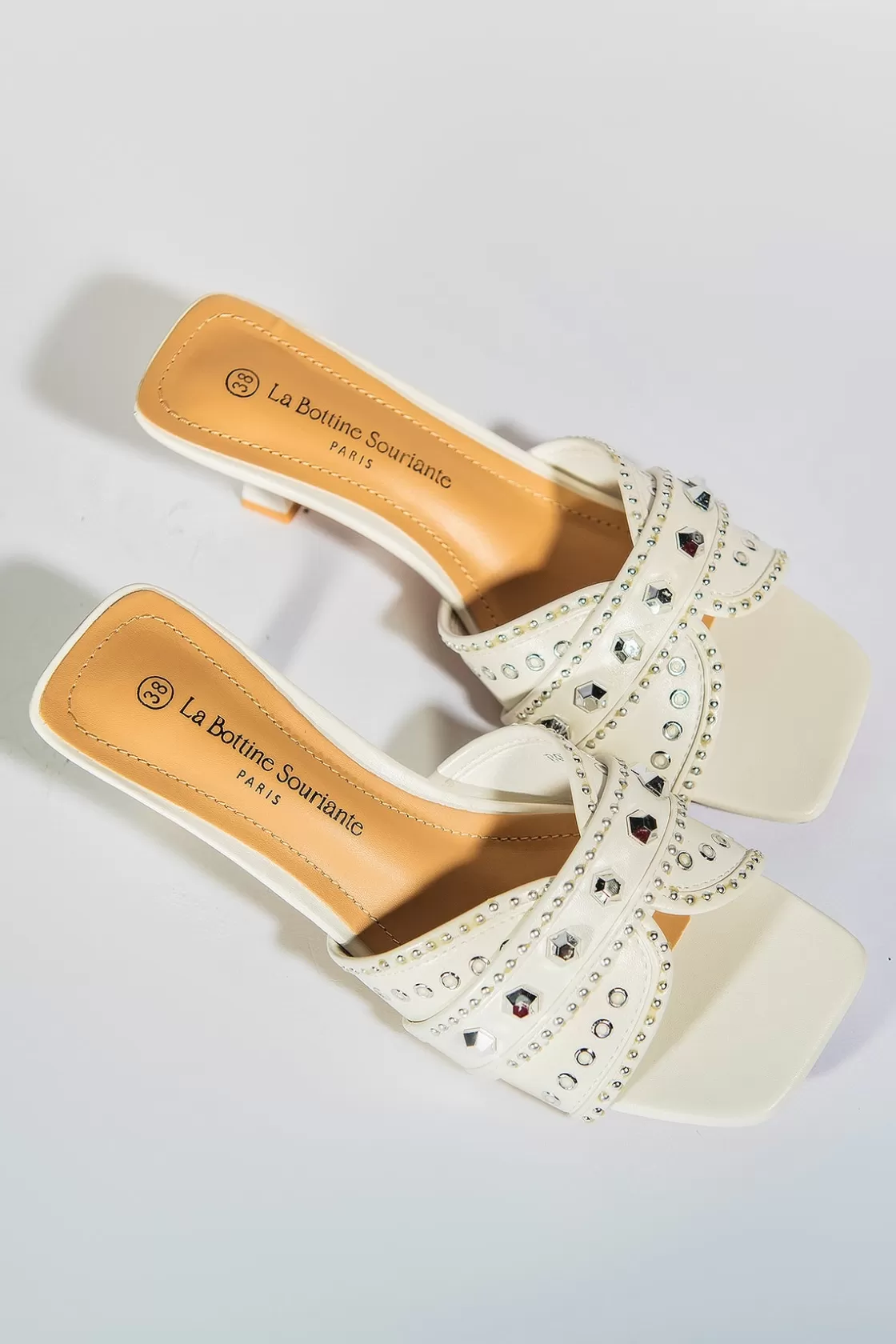 Sandals*BREE Jewels Heels - White