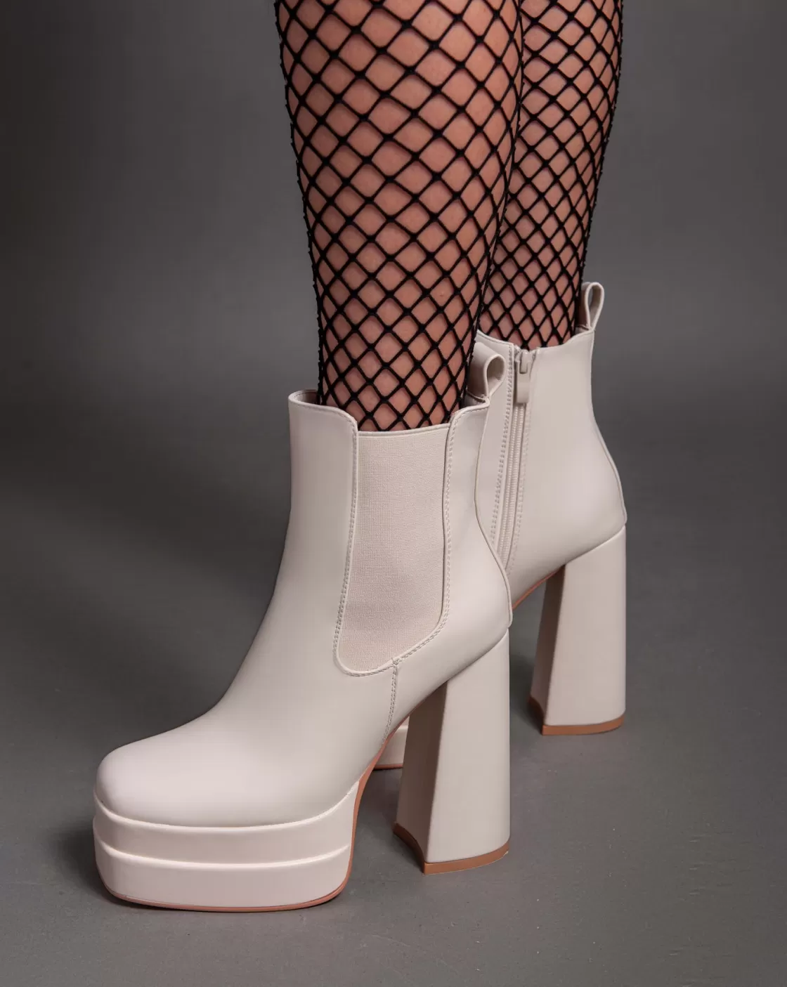 Boots*BREE Kyana High Heel Ankle Boots - beige