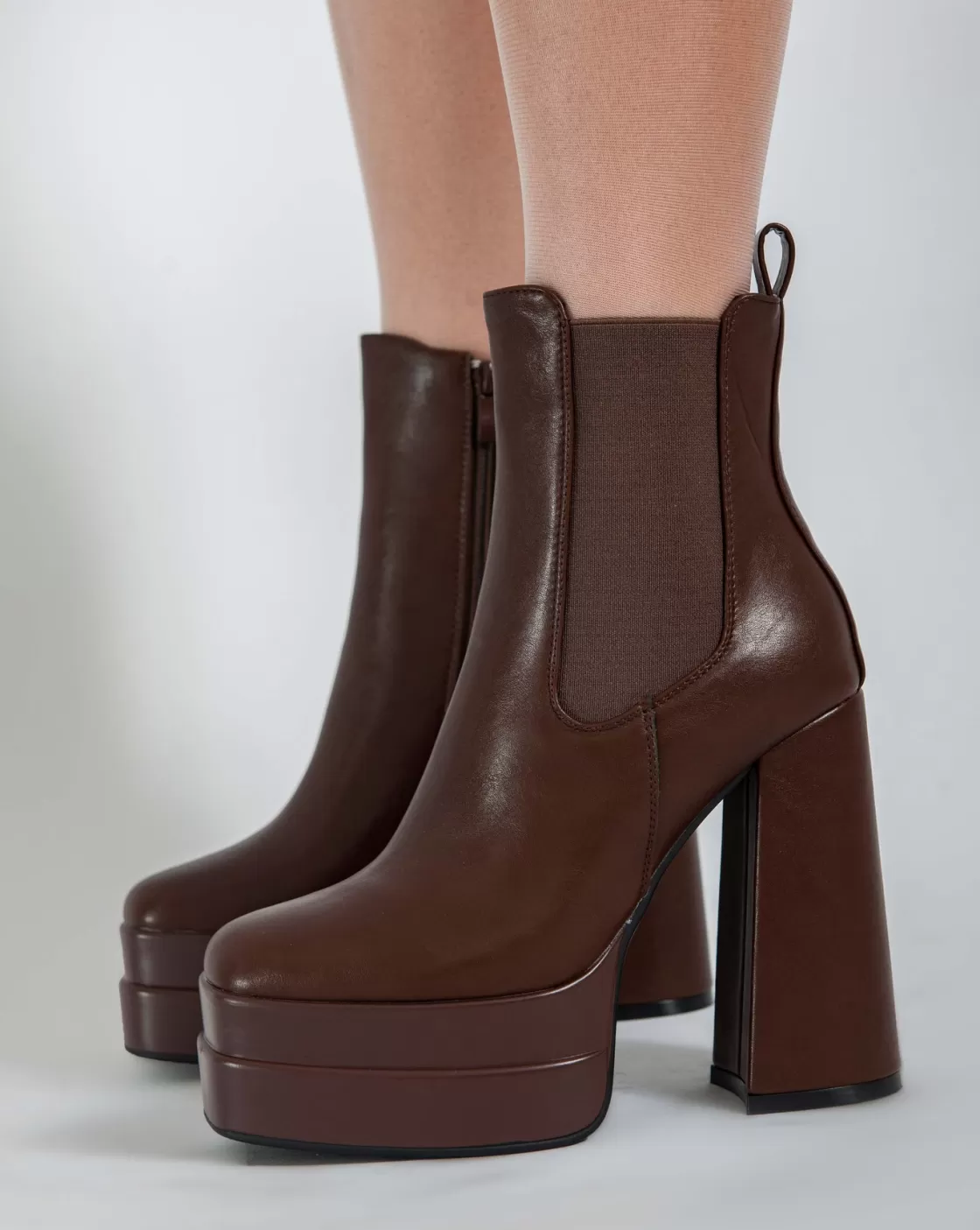 Boots*BREE Kyana High Heel Ankle Boots - Brown