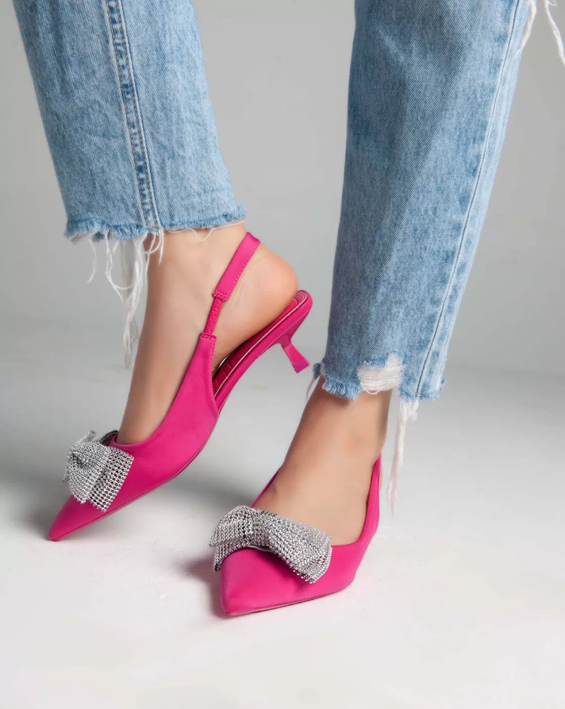 Heels*BREE Low Heels Sling Back Pumps - Pink