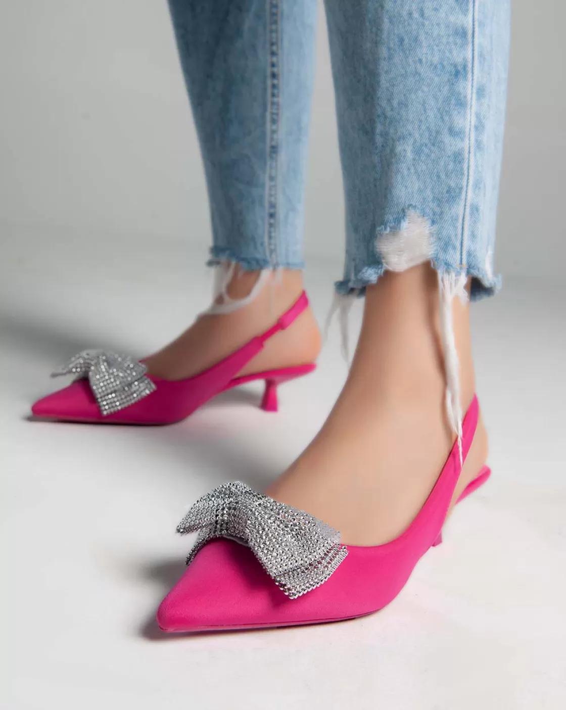 Heels*BREE Low Heels Sling Back Pumps - Pink