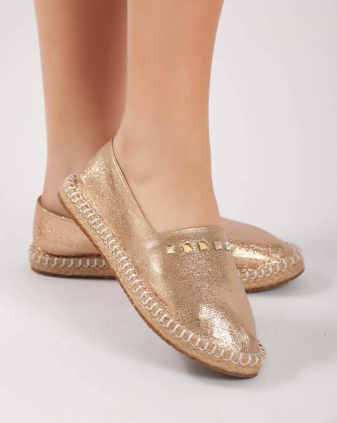 Ballet Flats*BREE Metallic Flats - Champagne