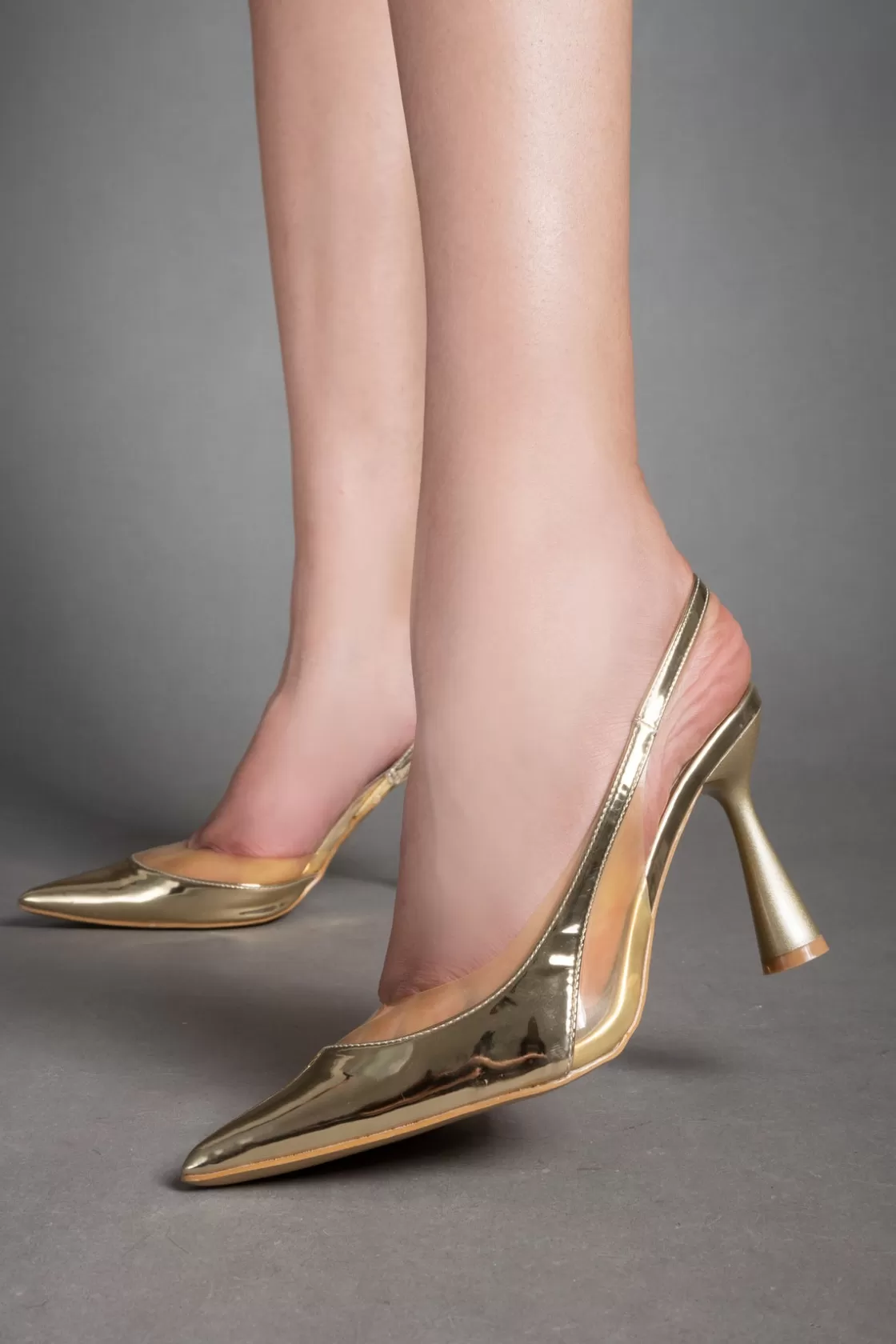 Heels*BREE Metallic Sling Back - Heels - gold