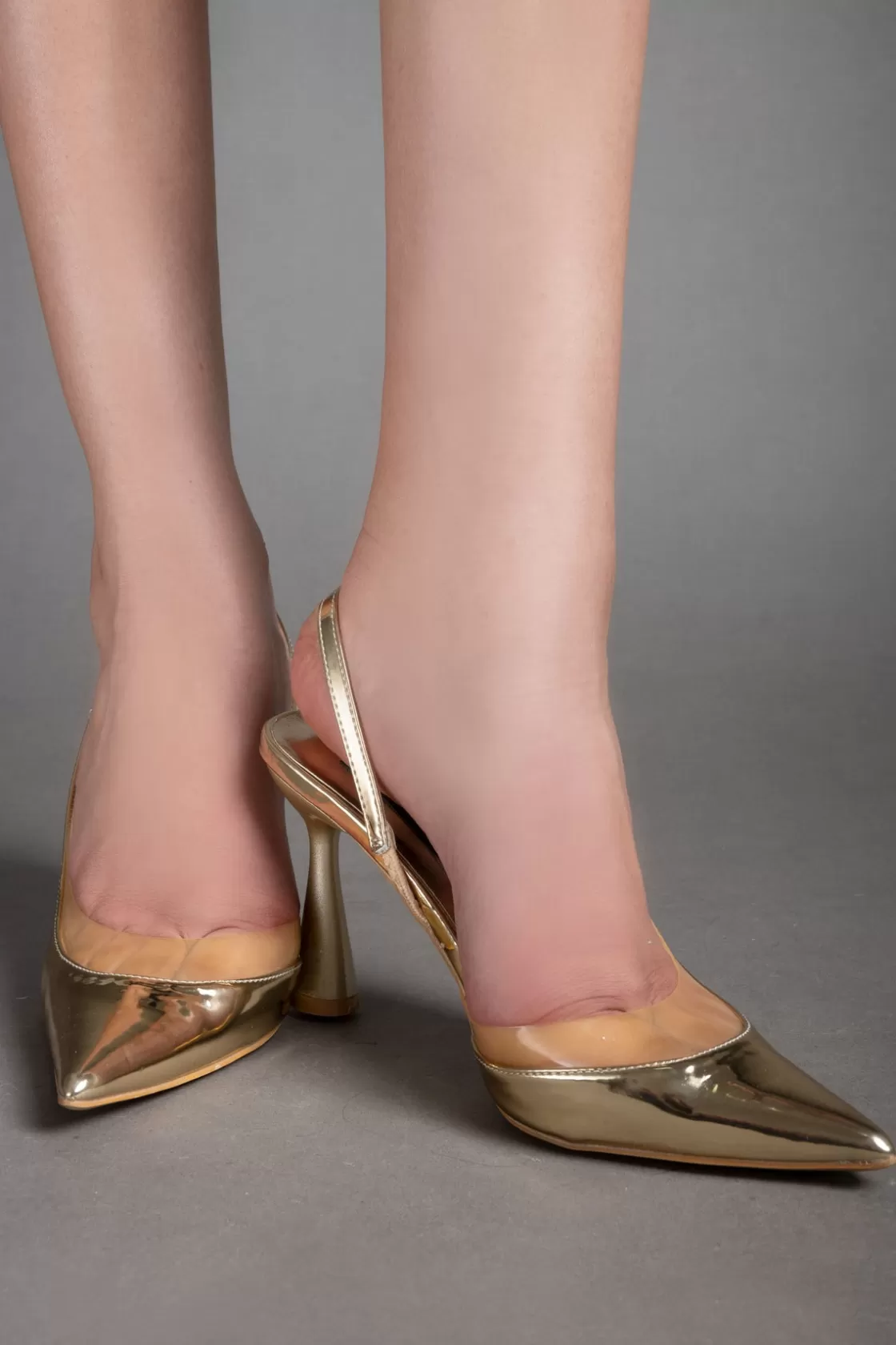 Heels*BREE Metallic Sling Back - Heels - gold