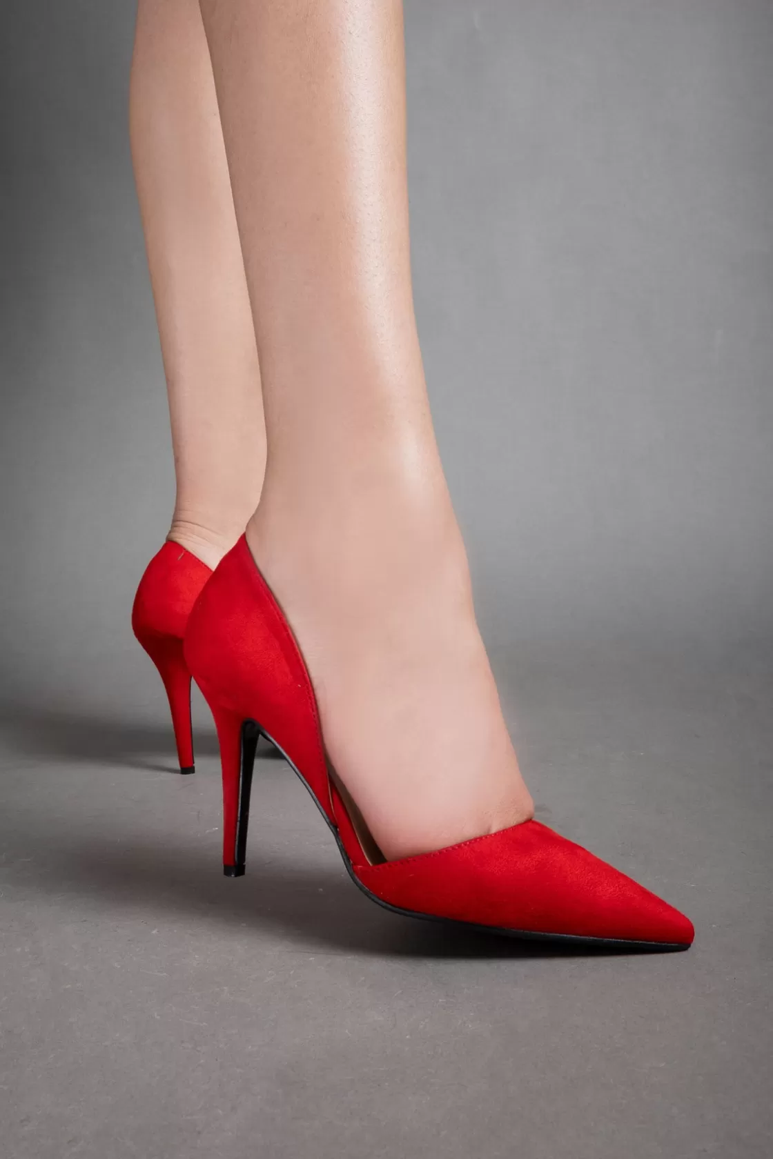 Sandals*BREE Pointed-Toe Stiletto Heels - Red