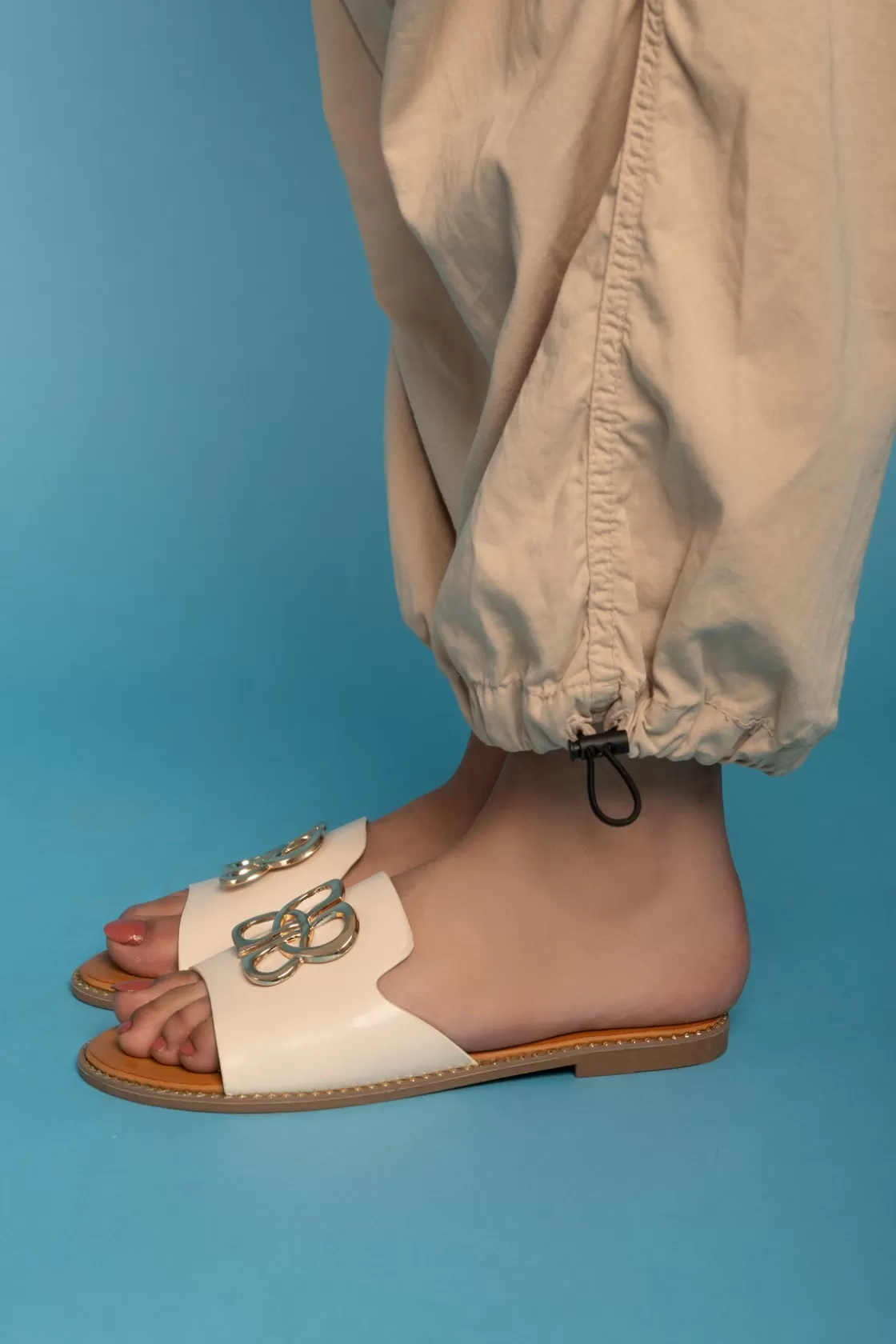 Slippers*BREE Radiant Emblem Slippers - Beige