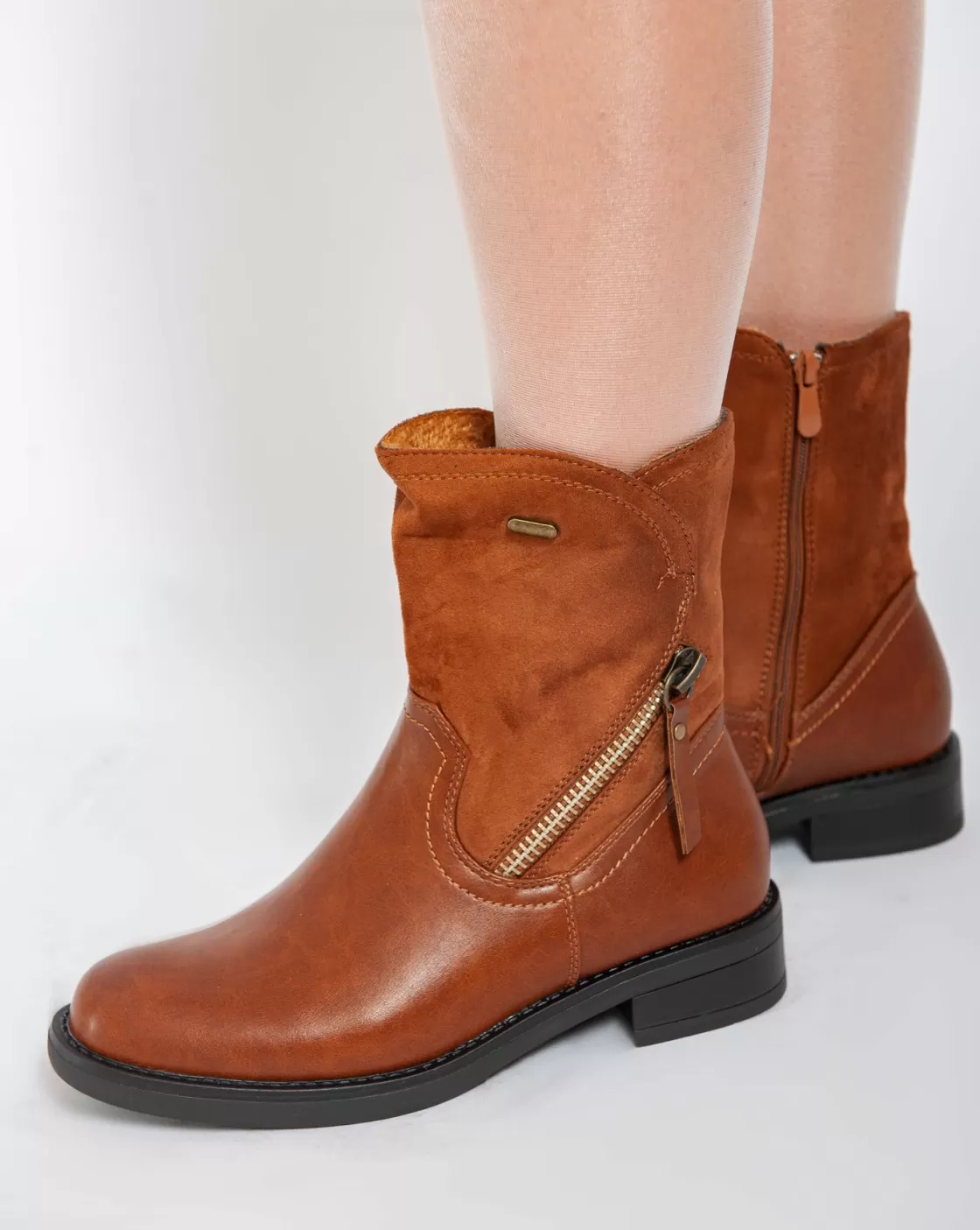 Boots*BREE Rieker Chunky Ankle Boots - Camel