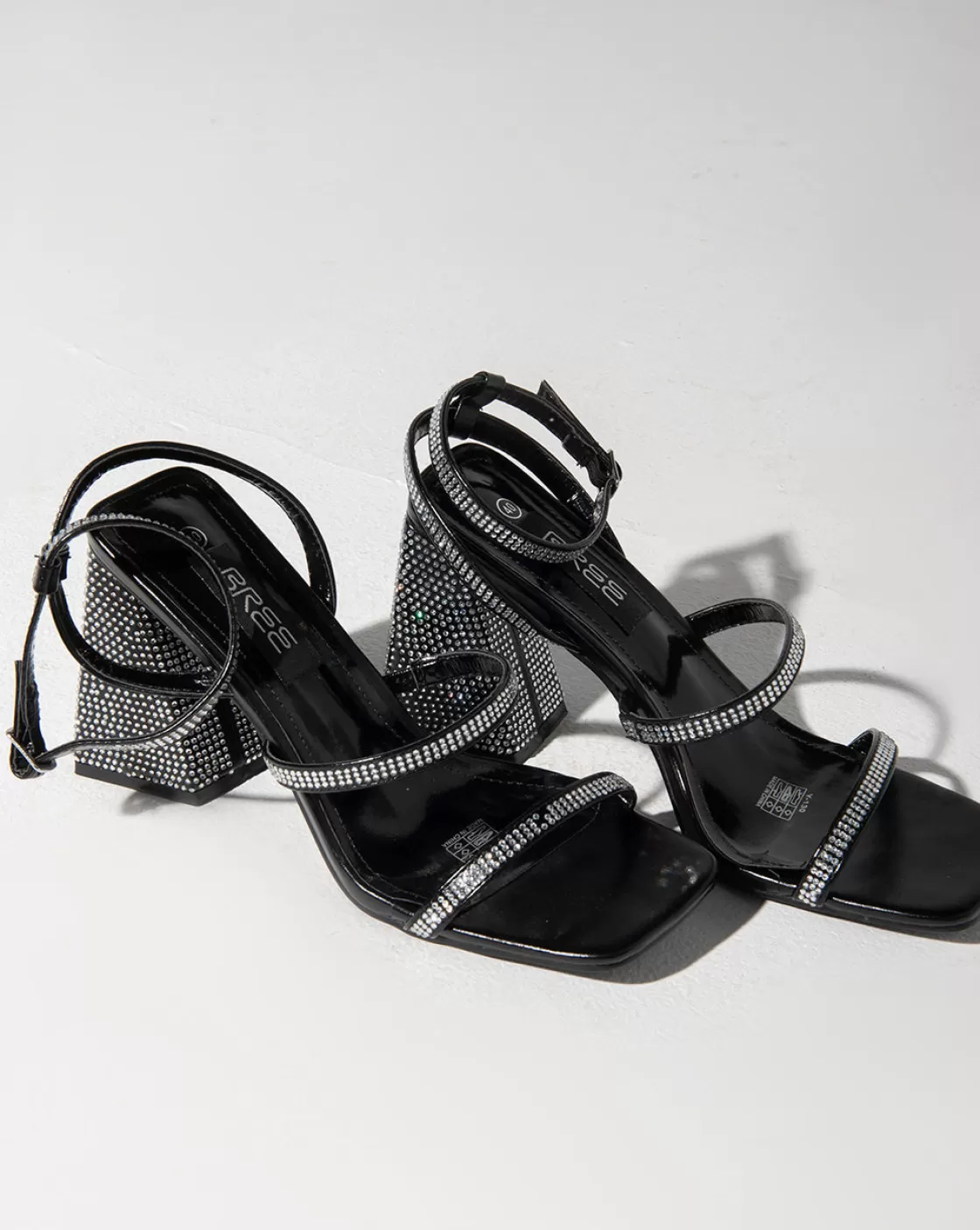 Sandals*BREE Strass Ankle Strap - Sandals - Black