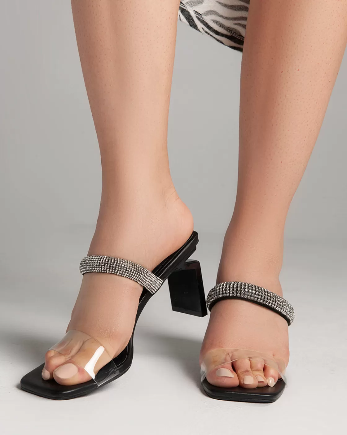 Sandals*BREE Strass Mules - Sandals - Black