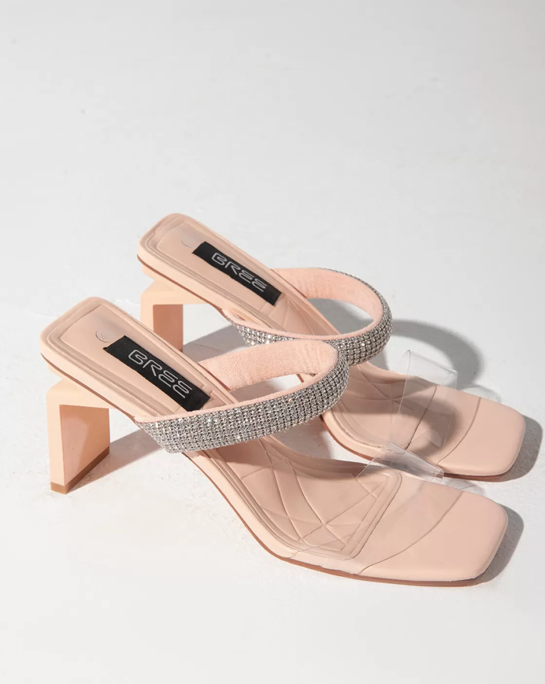 Sandals*BREE Strass Mules - Sandals - Pink