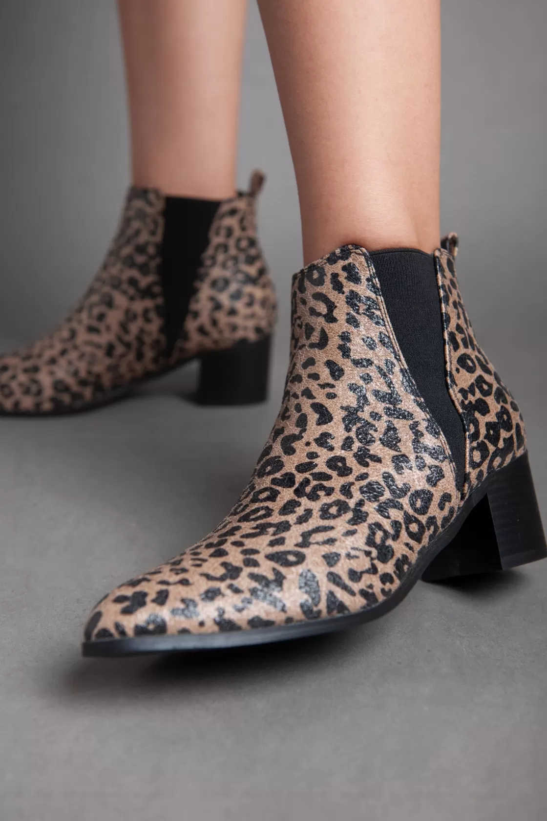 Boots*BREE Tiger Ankle Boots - Beige