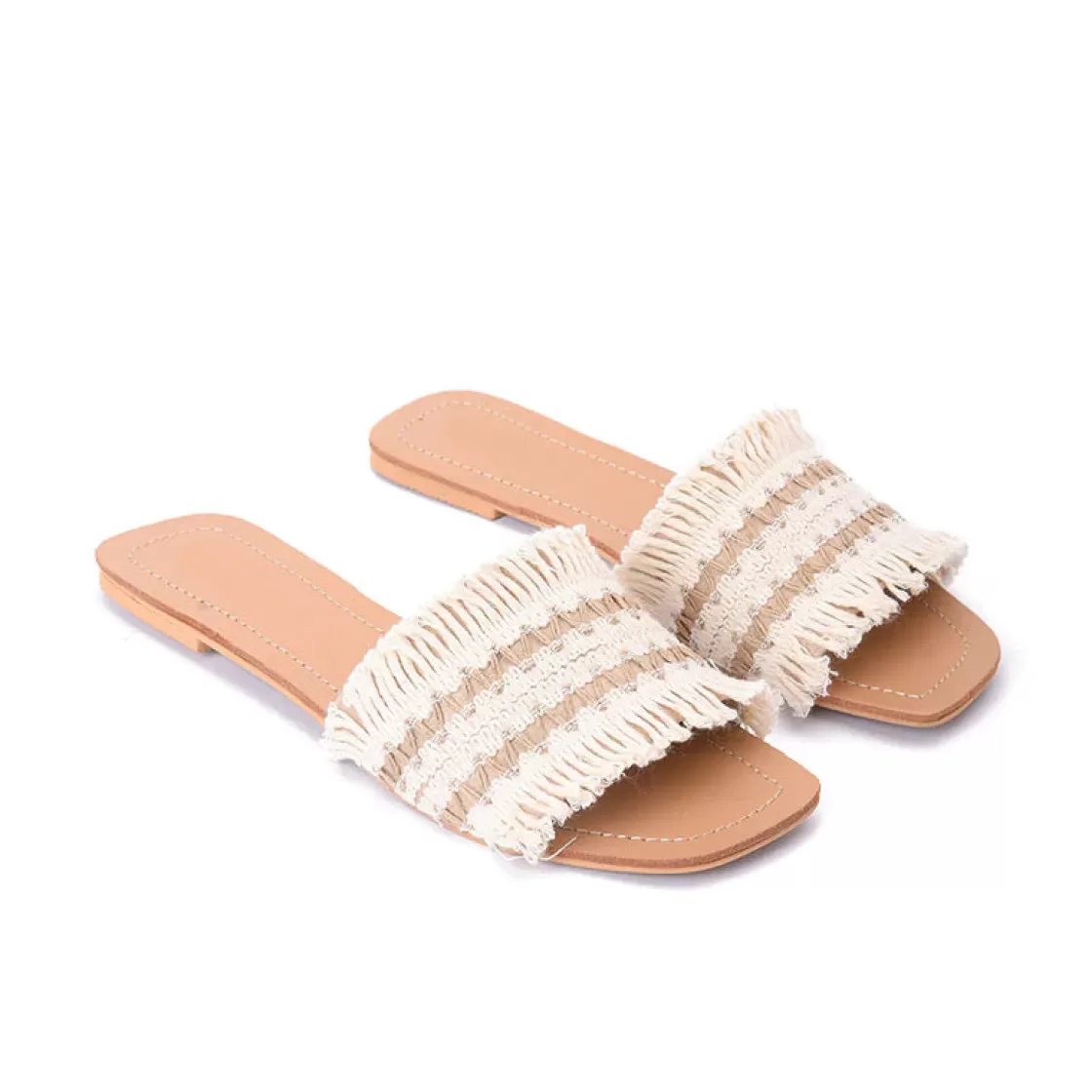 Slippers*BREE Tobi Flat Slippers - Beige