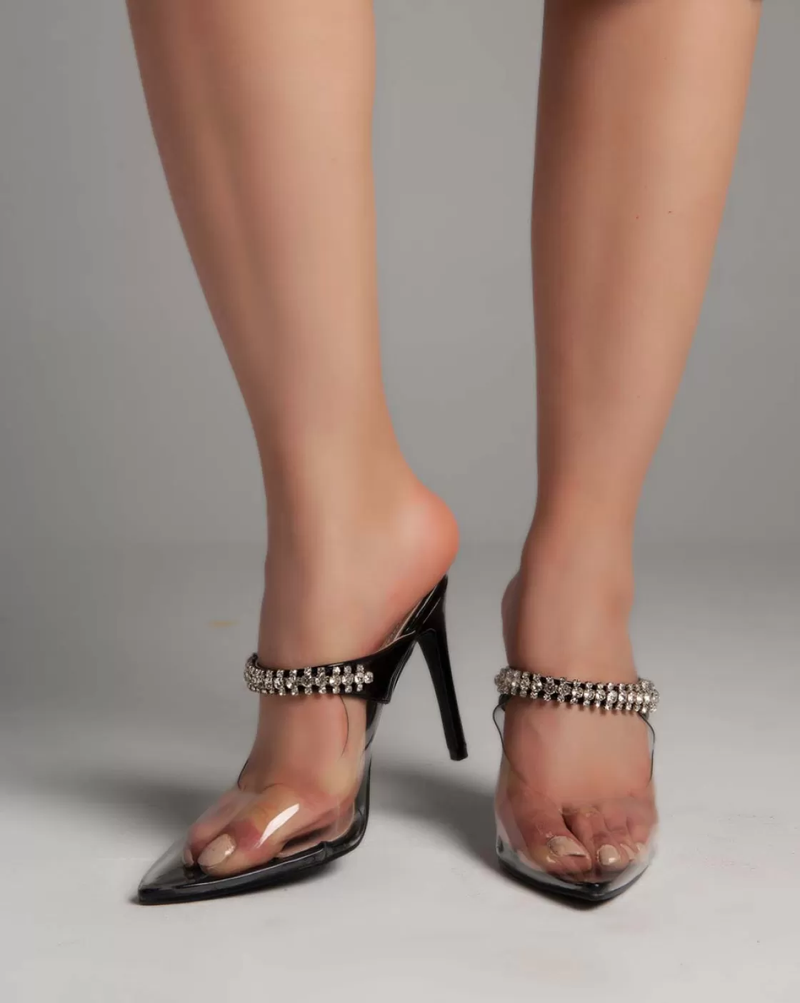 Sandals*BREE Transparent Mules - Sandals - Black