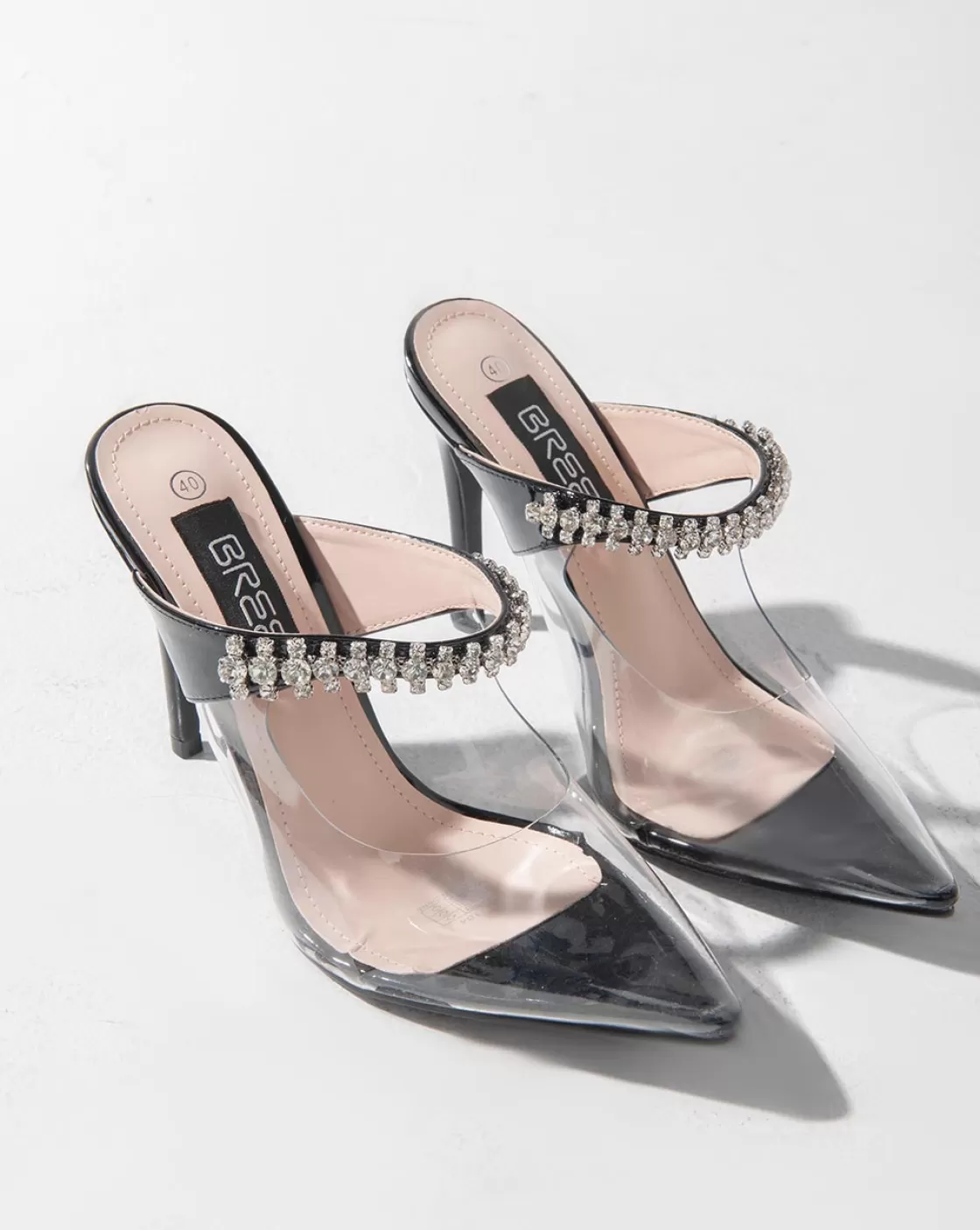 Sandals*BREE Transparent Mules - Sandals - Black