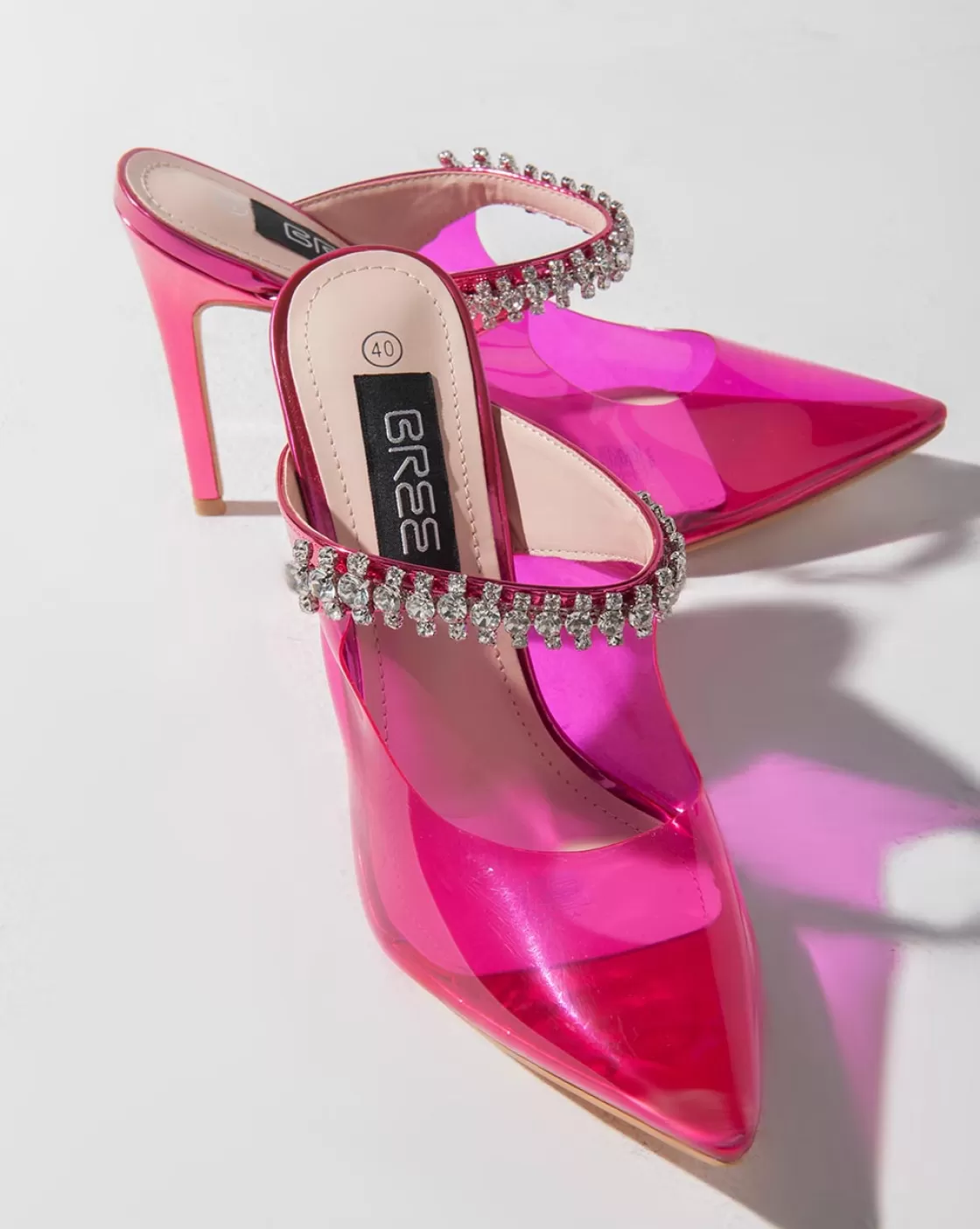 Sandals*BREE Transparent Mules - Sandals - Pink