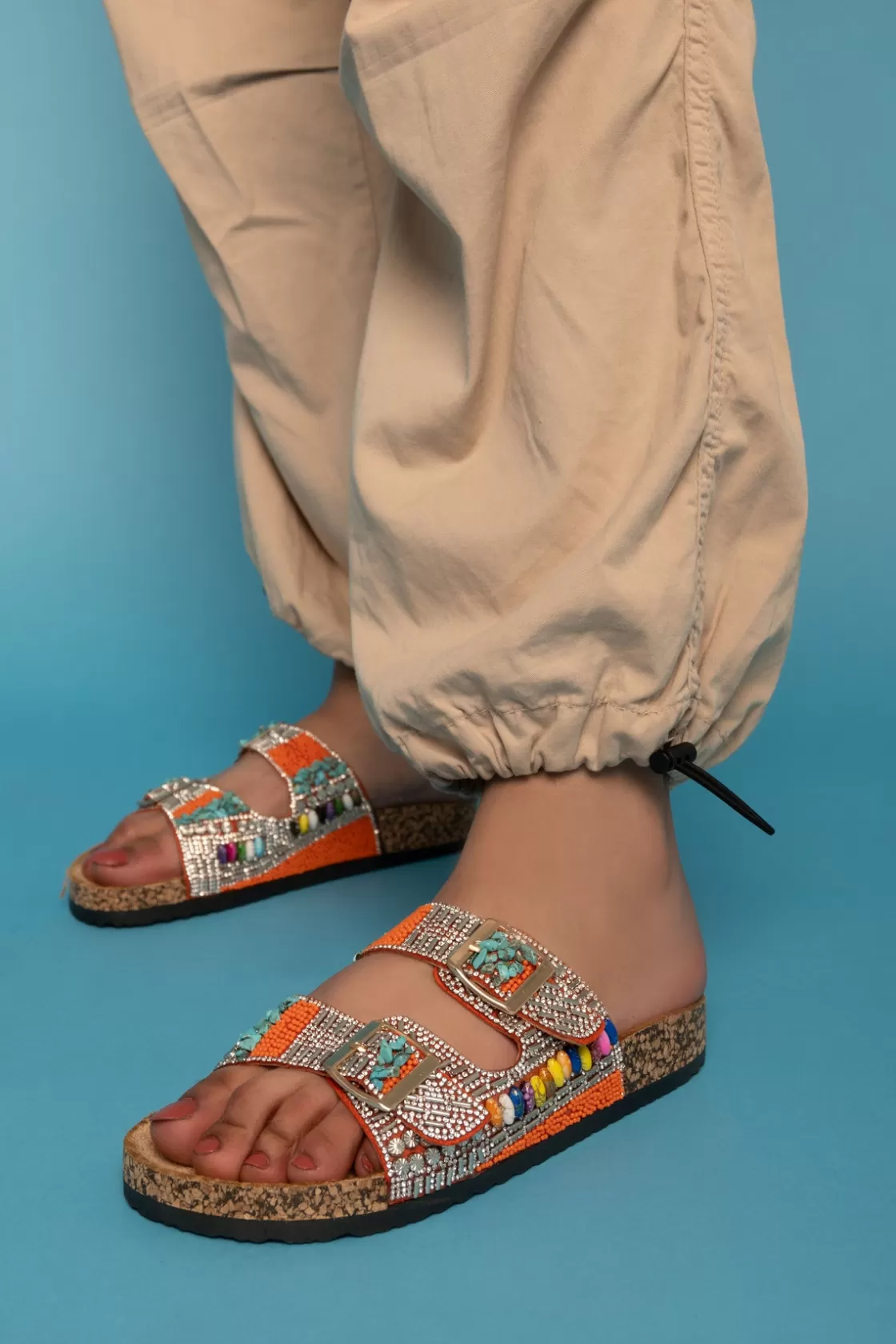 Slippers*BREE Vintage Boho Slippers - Orange