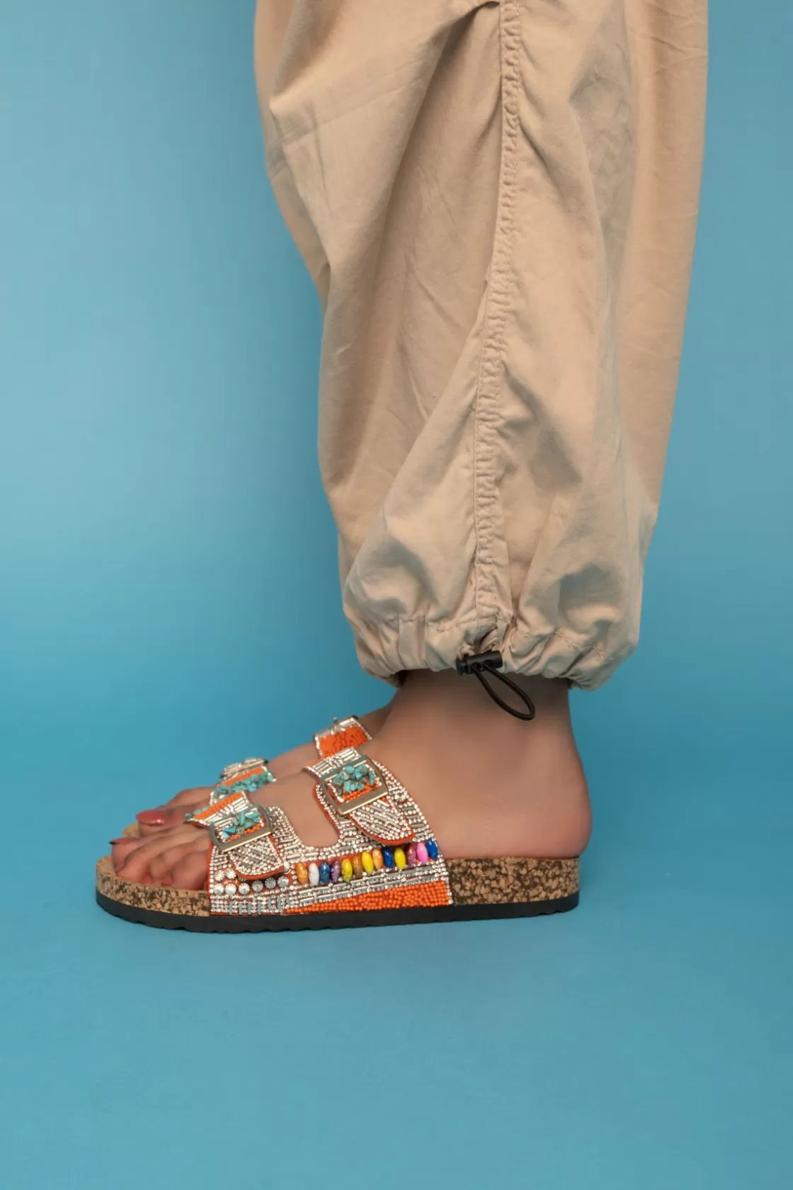 Slippers*BREE Vintage Boho Slippers - Orange