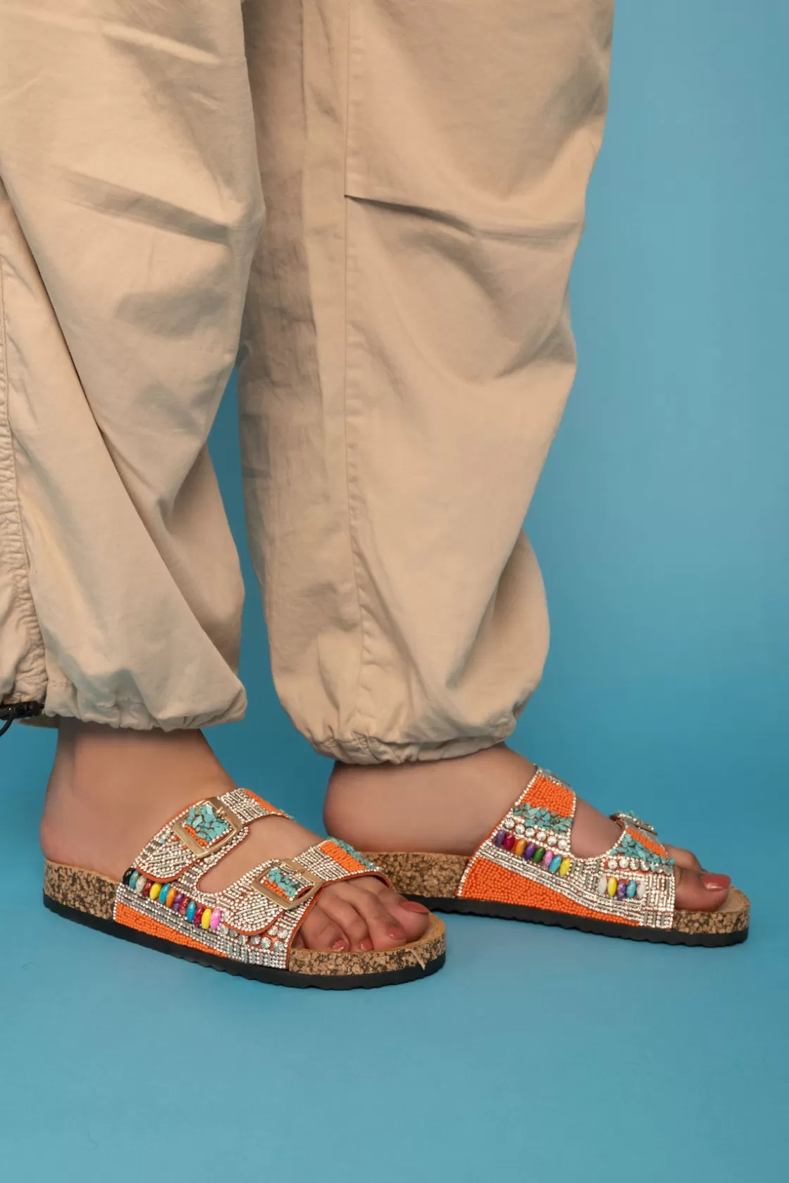 Slippers*BREE Vintage Boho Slippers - Orange