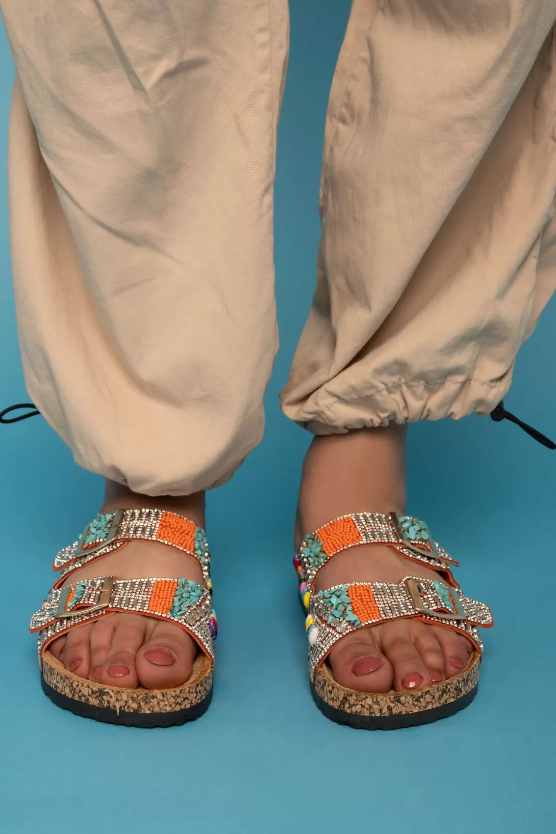 Slippers*BREE Vintage Boho Slippers - Orange